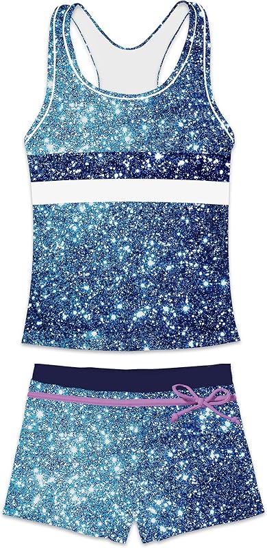 Little Girls' Summer Swimwear Two Piece Boyshort Tankini Kids Swimsuit - TrendyLookz