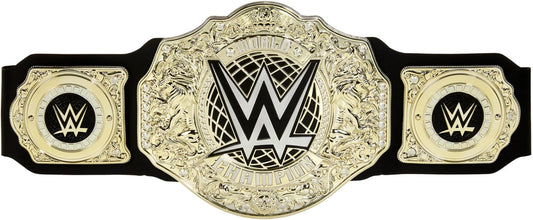 Mattel WWE Championship Title, World Heavyweight Championship Role - Play & Costume Piece, Leather - Like Belt 3+ Feet with One - Time Adjustment - TrendyLookz