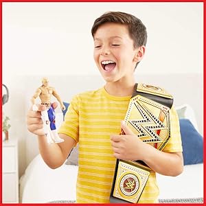 Mattel WWE Championship Title, World Heavyweight Championship Role - Play & Costume Piece, Leather - Like Belt 3+ Feet with One - Time Adjustment - TrendyLookz