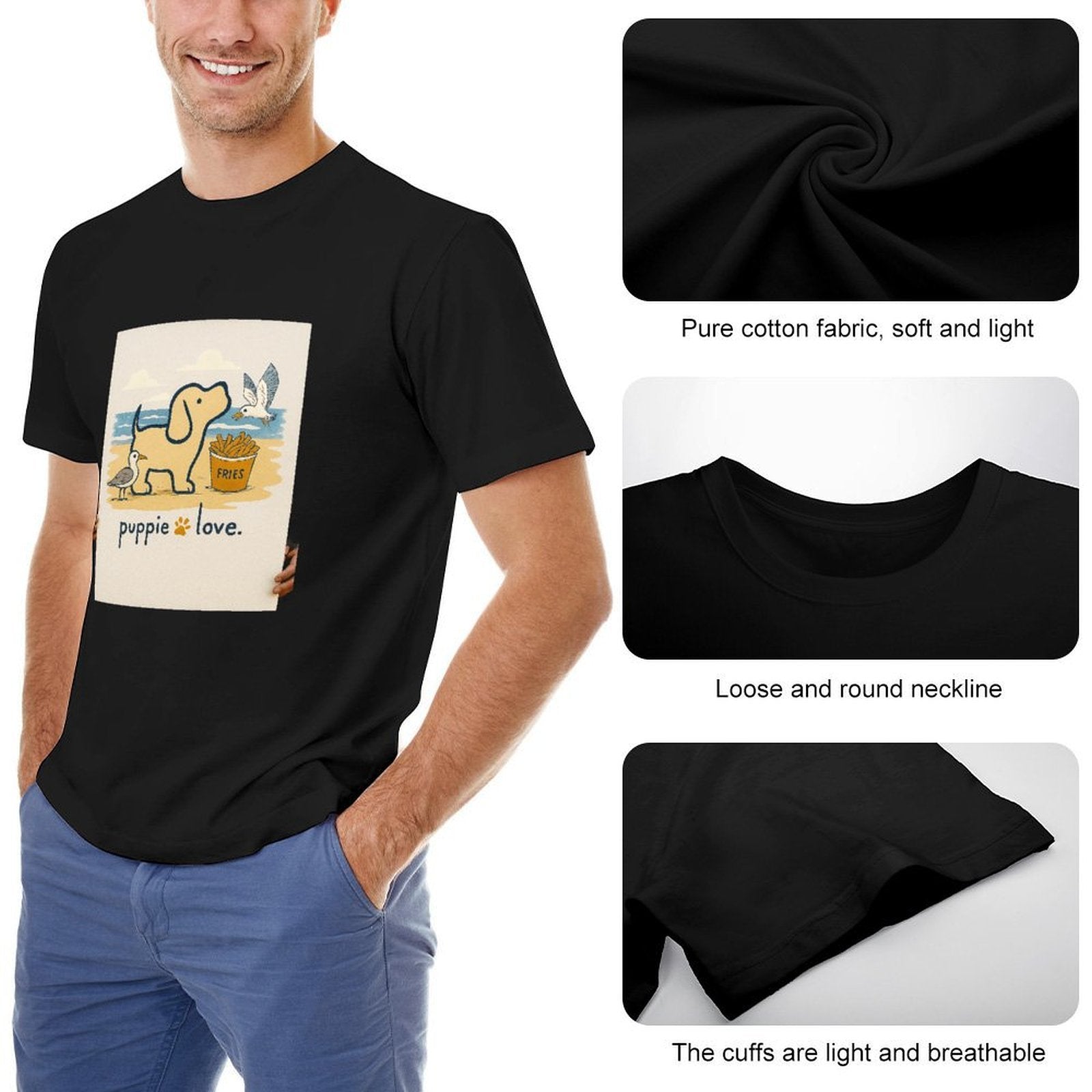 ,Men's Cotton Short - sleeved T-shirt, Breathable Loose - fitting Casual Summer Top, Suitable for Outdoor Activities and Daily Comfortable Wear,Men's T-shirt100%cottonz9ogjvyntth6 - TrendyLookz