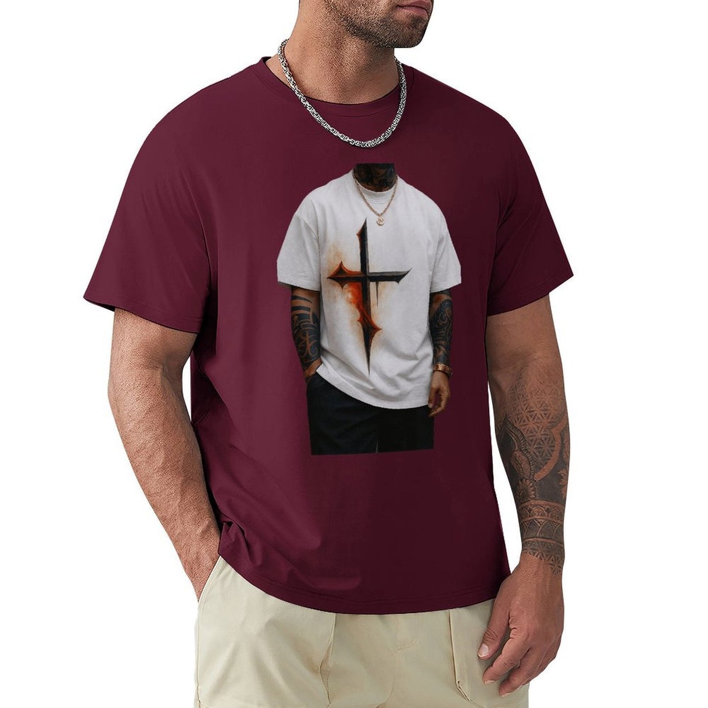 ,Men's Cotton Short - sleeved T-shirt, Breathable Loose - fitting Casual Summer Top, Suitable for Outdoor Activities and Daily Comfortable Wear,Men's T-shirt100%cottonz9ogpgdqn8hv - TrendyLookz