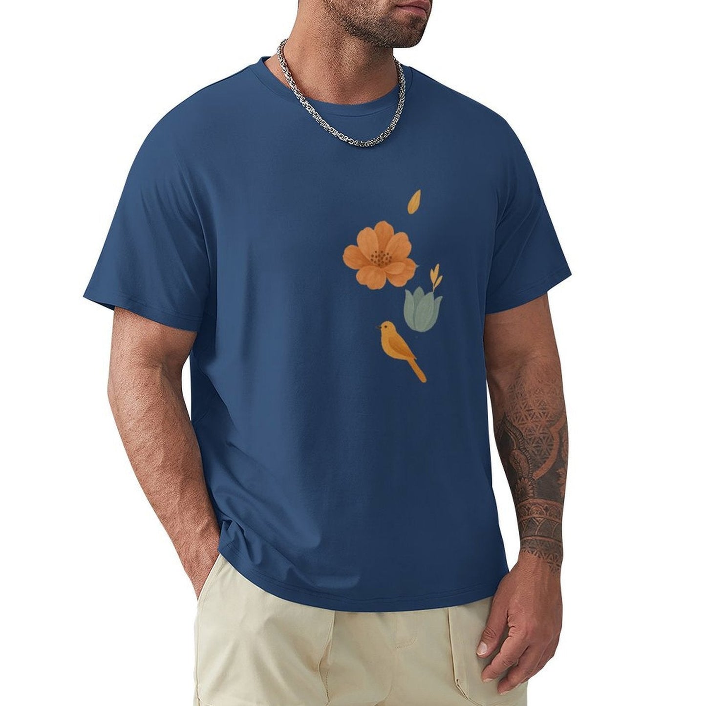 ,Men's Cotton Short - sleeved T-shirt, Breathable Loose - fitting Casual Summer Top, Suitable for Outdoor Activities and Daily Comfortable Wear,Men's T-shirt100%cottonz9ogjuxdw440 - TrendyLookz