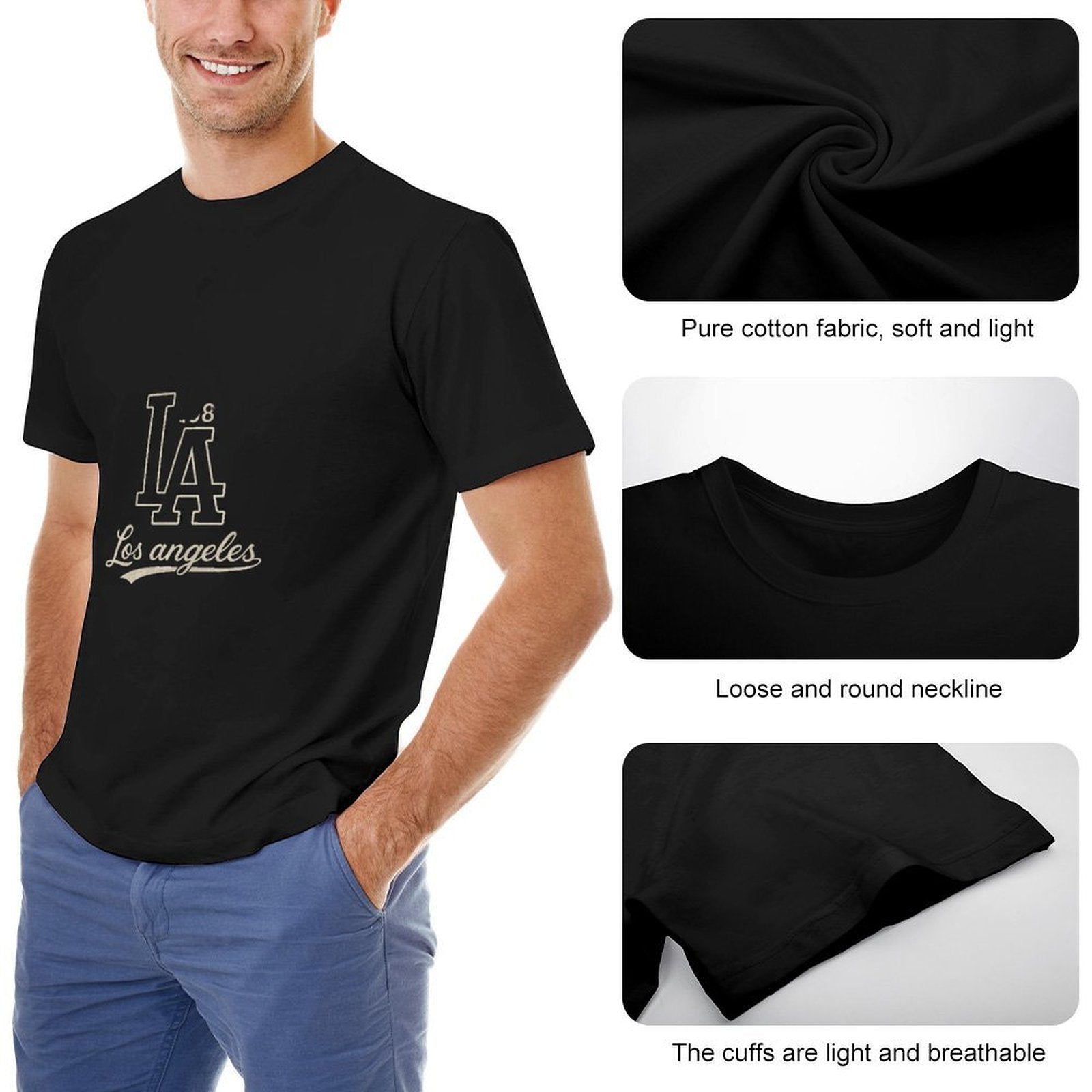 ,Men's Cotton Short - sleeved T-shirt, Breathable Loose - fitting Casual Summer Top, Suitable for Outdoor Activities and Daily Comfortable Wear,Men's T-shirt100%cottonz9ogph5cyb4v - TrendyLookz
