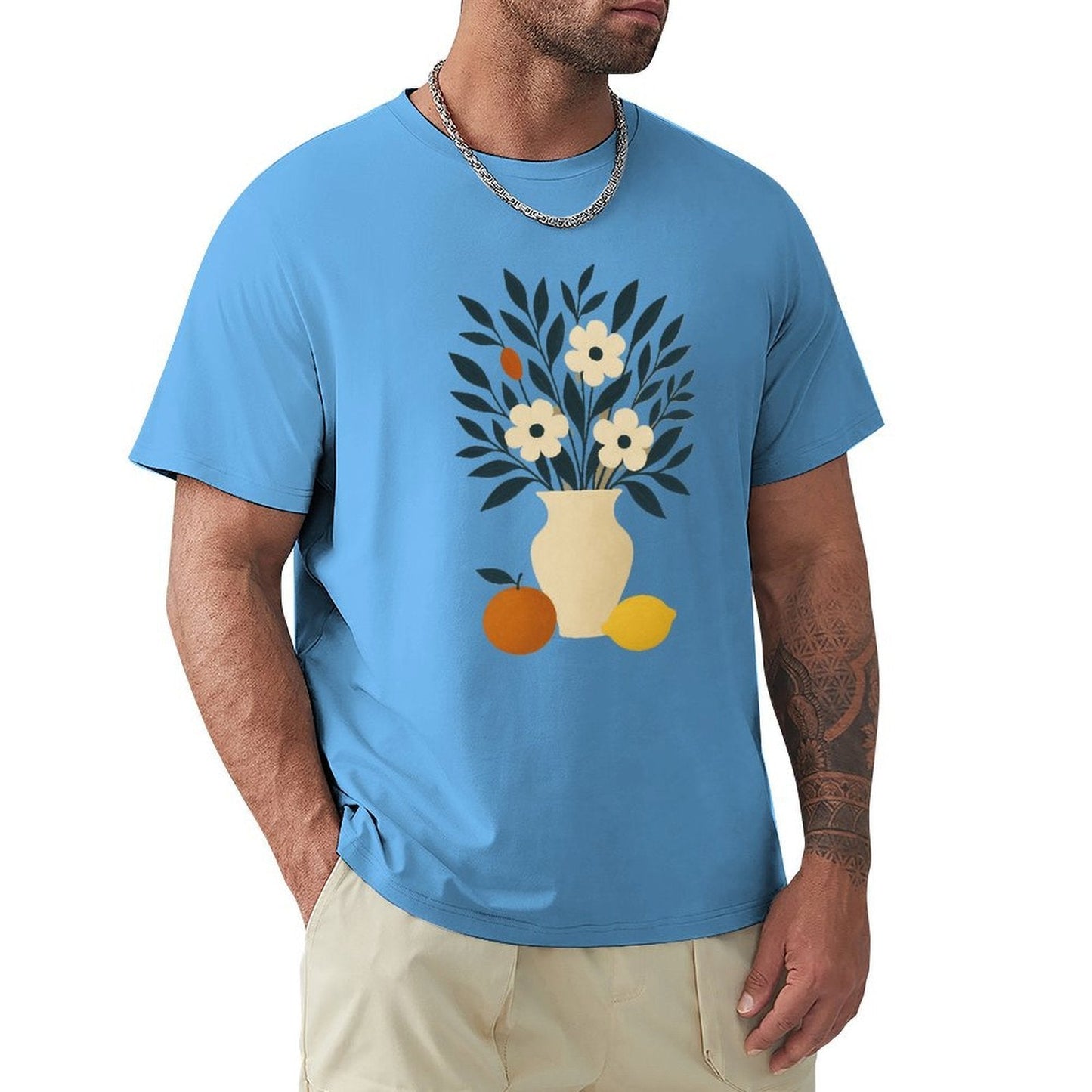 ,Men's Cotton Short - sleeved T-shirt, Breathable Loose - fitting Casual Summer Top, Suitable for Outdoor Activities and Daily Comfortable Wear,Men's T-shirt100%cottonz9og518f8qhe - TrendyLookz