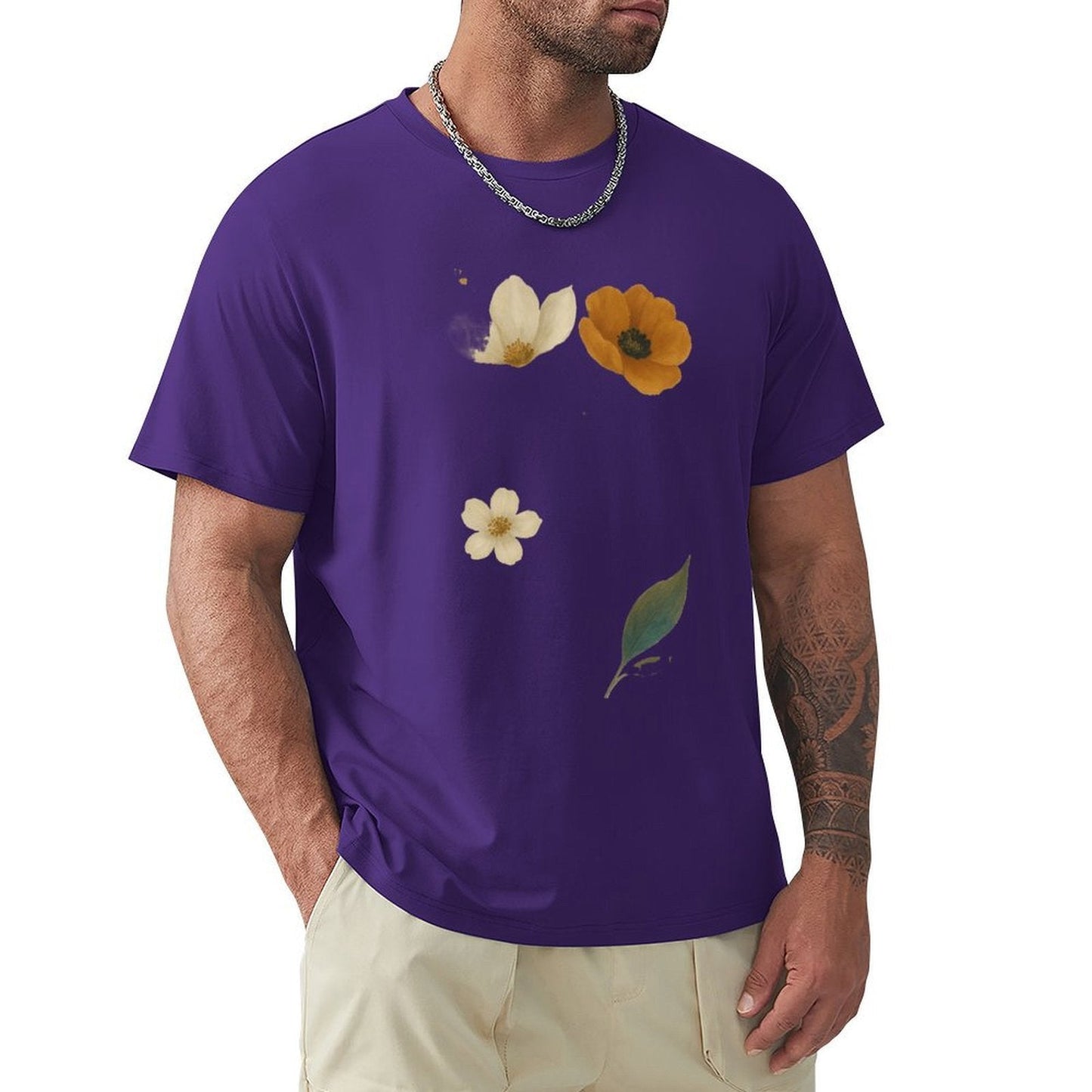 ,Men's Cotton Short - sleeved T-shirt, Breathable Loose - fitting Casual Summer Top, Suitable for Outdoor Activities and Daily Comfortable Wear,Men's T-shirt100%cottonz9og5lldtvpr - TrendyLookz