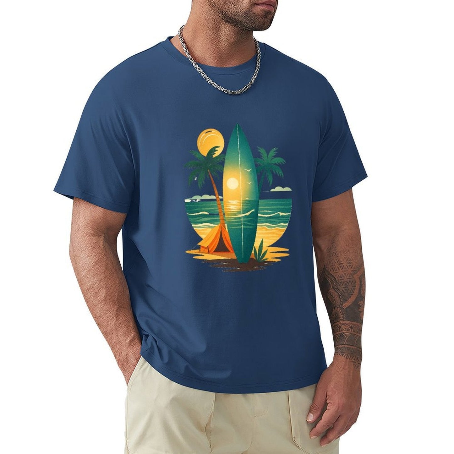 ,Men's Cotton Short - sleeved T-shirt, Breathable Loose - fitting Casual Summer Top, Suitable for Outdoor Activities and Daily Comfortable Wear,Men's T-shirt100%cottonz9ogjv2kl7vs - TrendyLookz