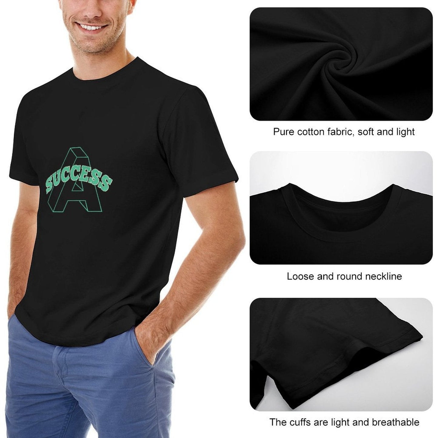 ,Men's Cotton Short - sleeved T-shirt, Breathable Loose - fitting Casual Summer Top, Suitable for Outdoor Activities and Daily Comfortable Wear,Men's T-shirt100%cottonz9ogxemvcyur - TrendyLookz