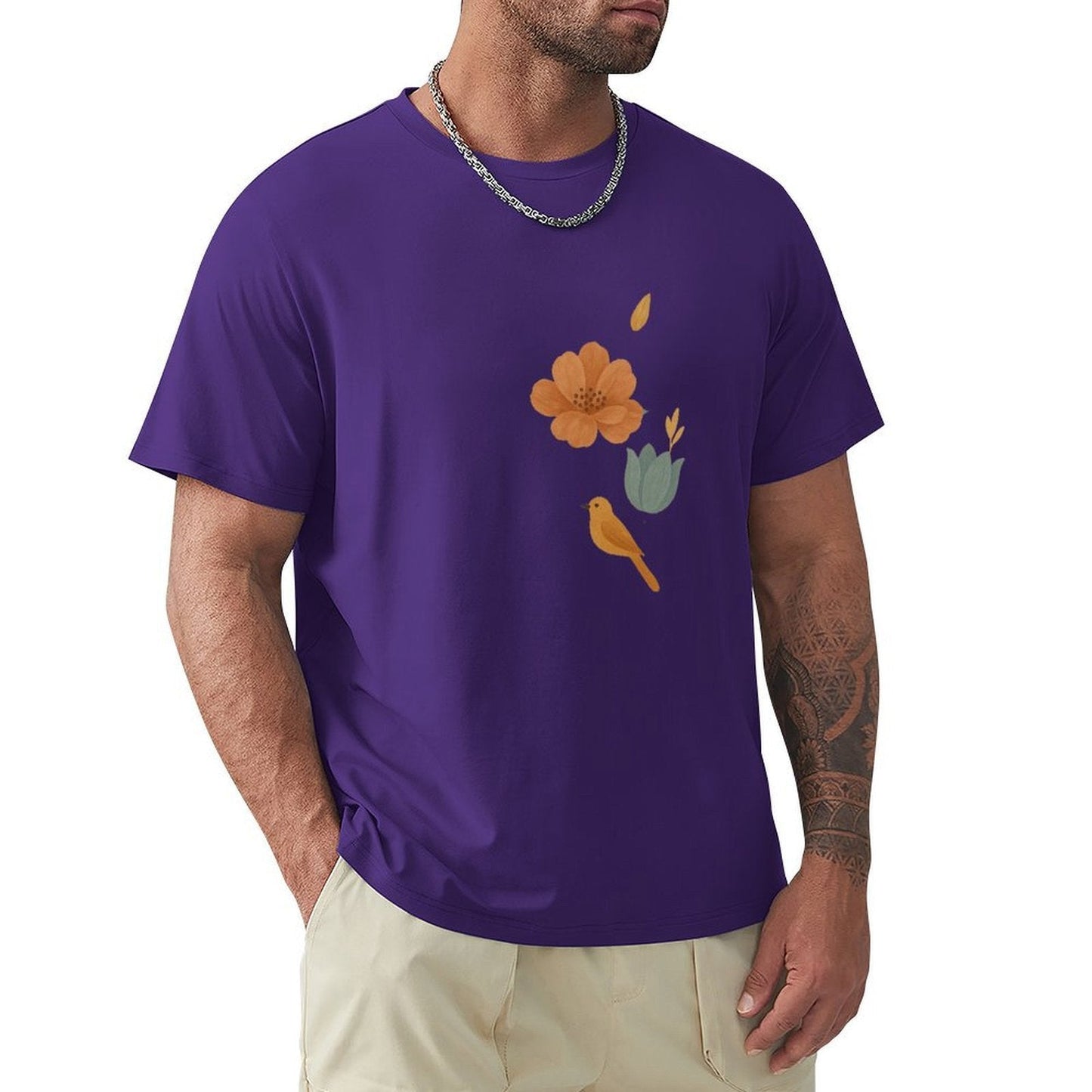 ,Men's Cotton Short - sleeved T-shirt, Breathable Loose - fitting Casual Summer Top, Suitable for Outdoor Activities and Daily Comfortable Wear,Men's T-shirt100%cottonz9ogjuxdw440 - TrendyLookz