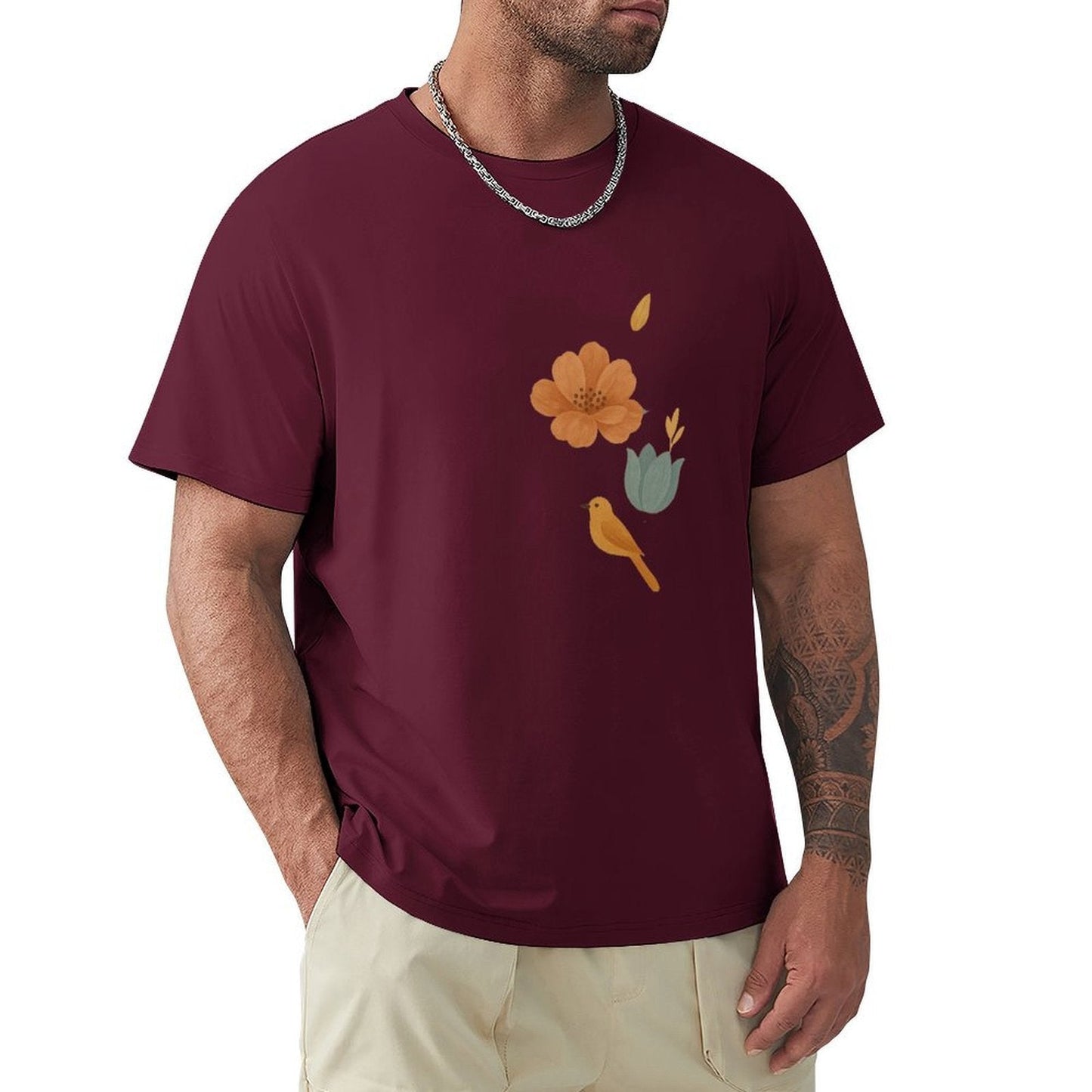 ,Men's Cotton Short - sleeved T-shirt, Breathable Loose - fitting Casual Summer Top, Suitable for Outdoor Activities and Daily Comfortable Wear,Men's T-shirt100%cottonz9ogjuxdw440 - TrendyLookz