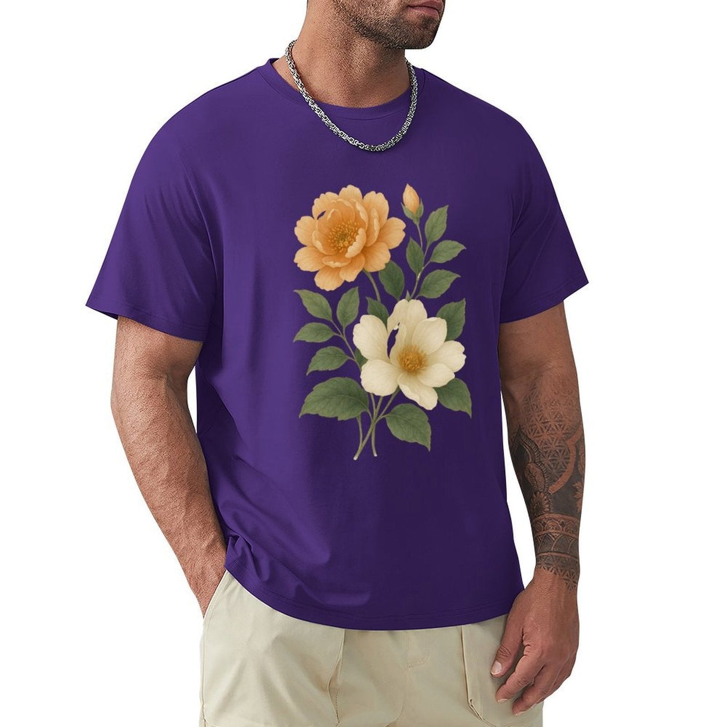,Men's Cotton Short - sleeved T-shirt, Breathable Loose - fitting Casual Summer Top, Suitable for Outdoor Activities and Daily Comfortable Wear,Men's T-shirt100%cottonz9ogju8njoye - TrendyLookz