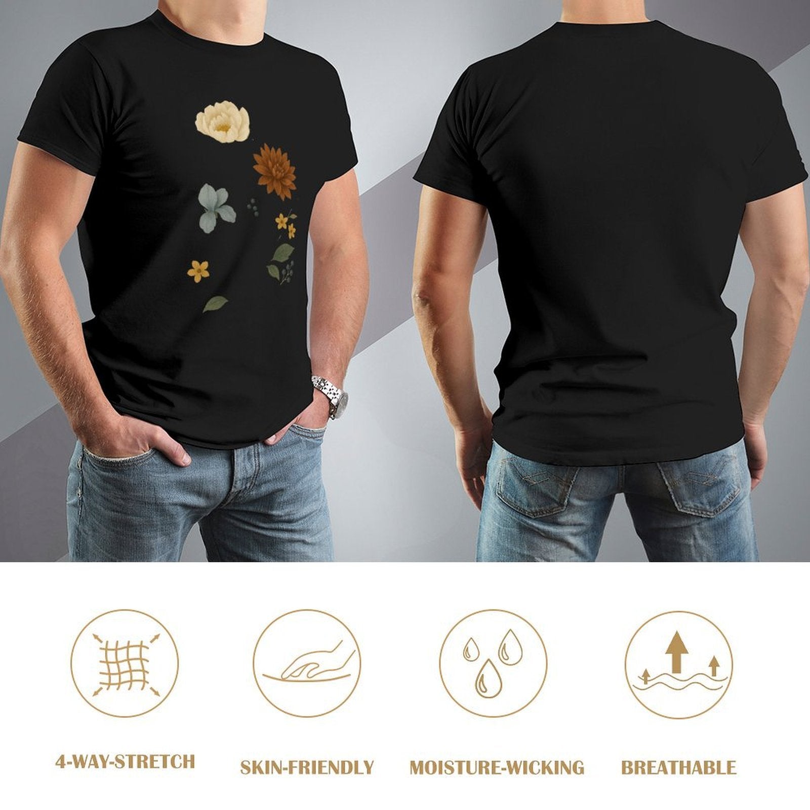 ,Men's Cotton Short - sleeved T-shirt, Breathable Loose - fitting Casual Summer Top, Suitable for Outdoor Activities and Daily Comfortable Wear,Men's T-shirt100%cottonz9ogxedk7w3c - TrendyLookz