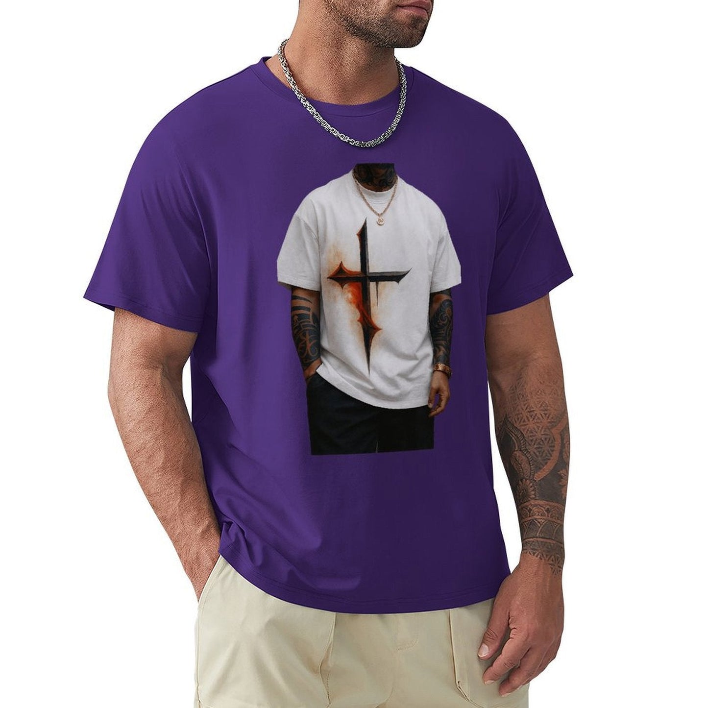 ,Men's Cotton Short - sleeved T-shirt, Breathable Loose - fitting Casual Summer Top, Suitable for Outdoor Activities and Daily Comfortable Wear,Men's T-shirt100%cottonz9ogpgdqn8hv - TrendyLookz