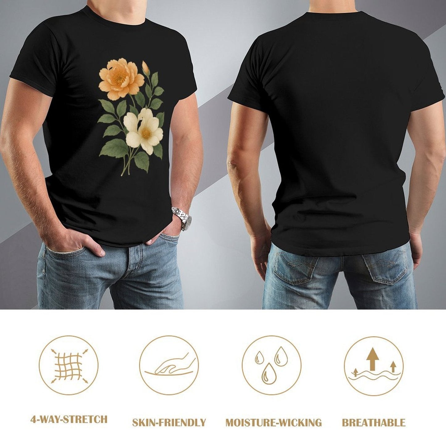 ,Men's Cotton Short - sleeved T-shirt, Breathable Loose - fitting Casual Summer Top, Suitable for Outdoor Activities and Daily Comfortable Wear,Men's T-shirt100%cottonz9ogju8njoye - TrendyLookz
