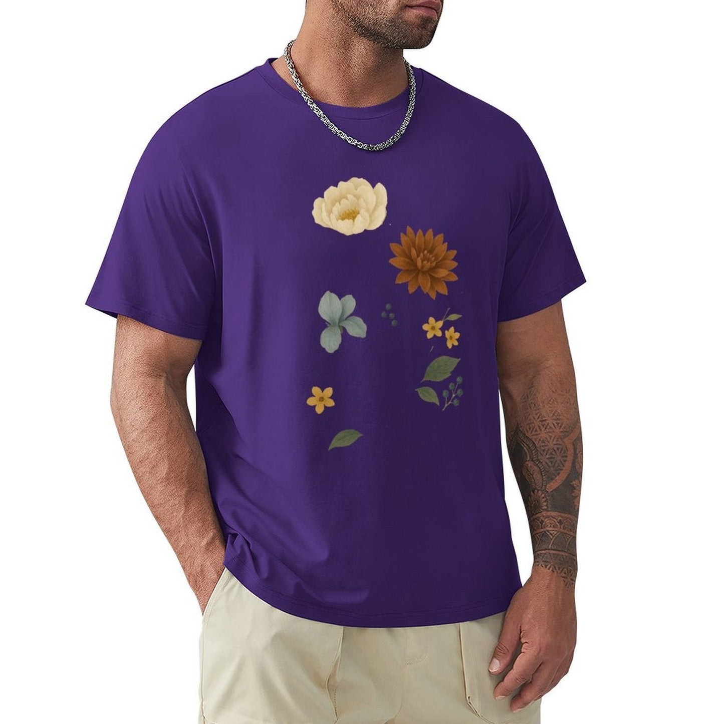 ,Men's Cotton Short - sleeved T-shirt, Breathable Loose - fitting Casual Summer Top, Suitable for Outdoor Activities and Daily Comfortable Wear,Men's T-shirt100%cottonz9ogxedk7w3c - TrendyLookz