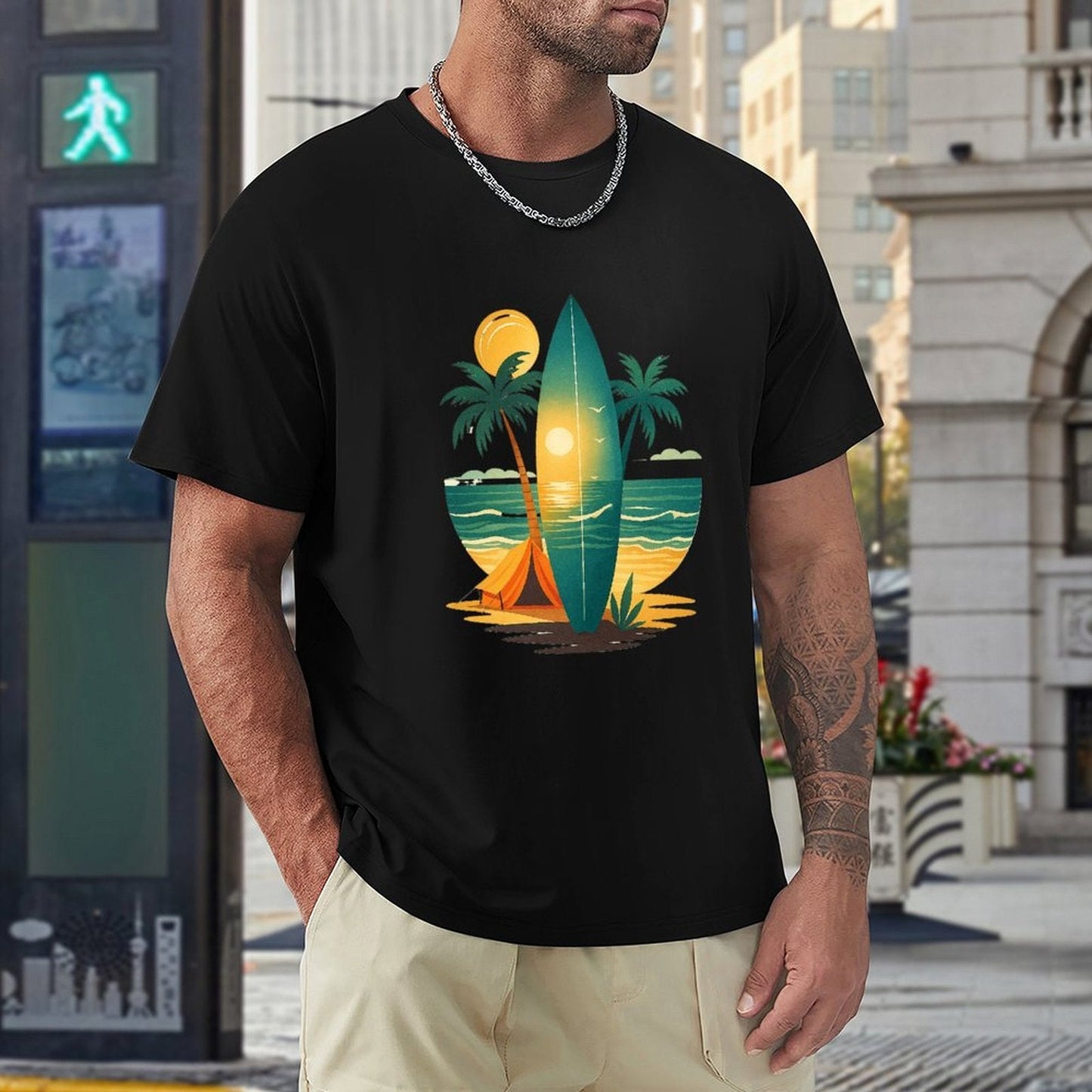 ,Men's Cotton Short - sleeved T-shirt, Breathable Loose - fitting Casual Summer Top, Suitable for Outdoor Activities and Daily Comfortable Wear,Men's T-shirt100%cottonz9ogjv2kl7vs - TrendyLookz