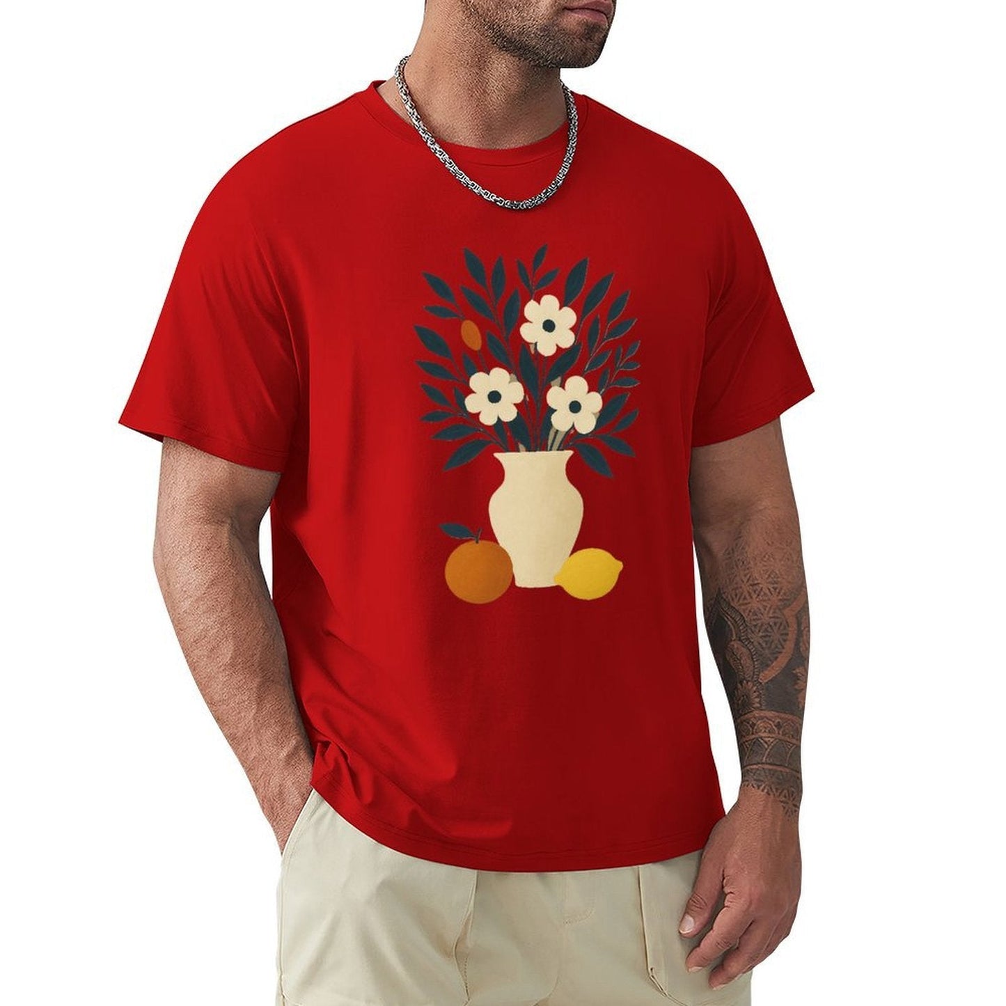 ,Men's Cotton Short - sleeved T-shirt, Breathable Loose - fitting Casual Summer Top, Suitable for Outdoor Activities and Daily Comfortable Wear,Men's T-shirt100%cottonz9og518f8qhe - TrendyLookz
