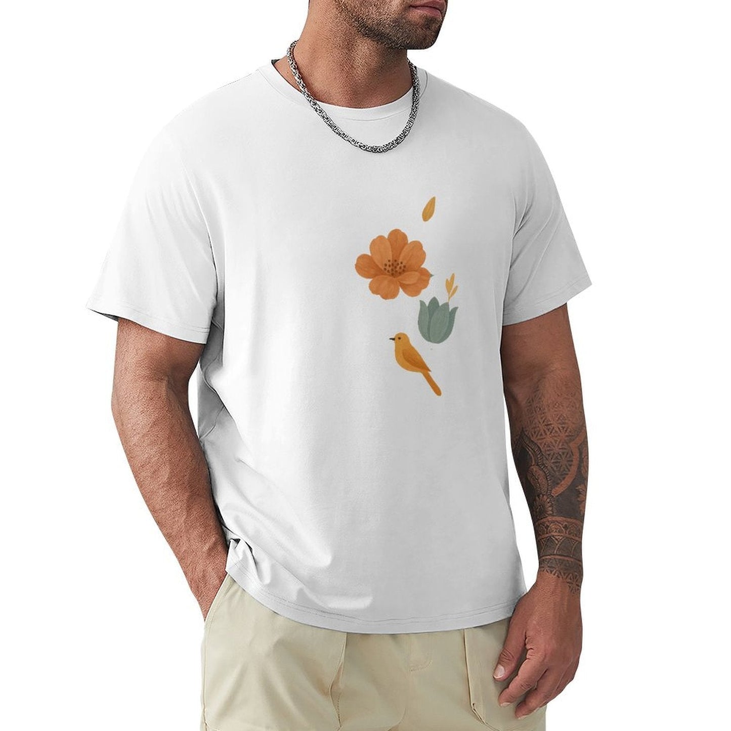 ,Men's Cotton Short - sleeved T-shirt, Breathable Loose - fitting Casual Summer Top, Suitable for Outdoor Activities and Daily Comfortable Wear,Men's T-shirt100%cottonz9ogjuxdw440 - TrendyLookz