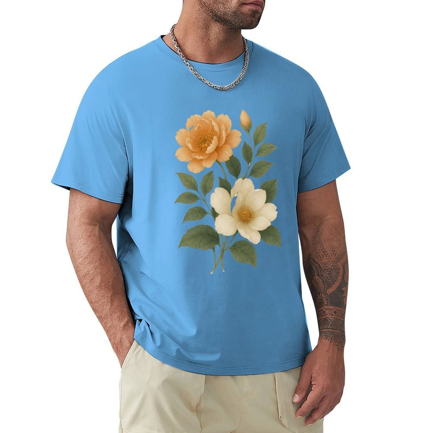 ,Men's Cotton Short - sleeved T-shirt, Breathable Loose - fitting Casual Summer Top, Suitable for Outdoor Activities and Daily Comfortable Wear,Men's T-shirt100%cottonz9ogju8njoye - TrendyLookz