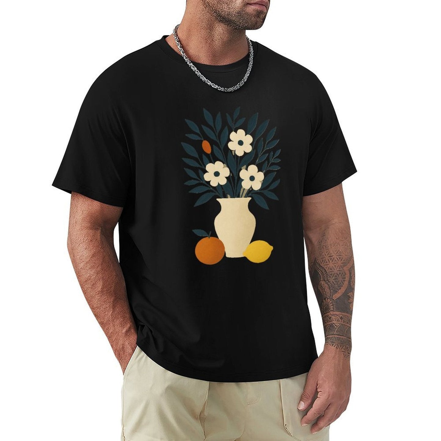 ,Men's Cotton Short - sleeved T-shirt, Breathable Loose - fitting Casual Summer Top, Suitable for Outdoor Activities and Daily Comfortable Wear,Men's T-shirt100%cottonz9og518f8qhe - TrendyLookz