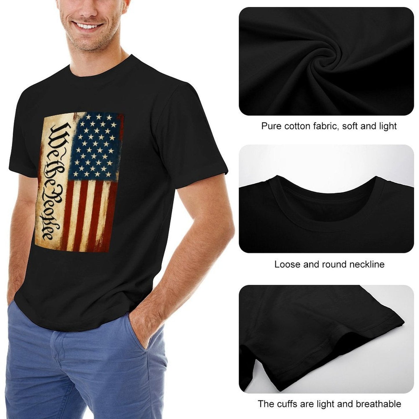Men's Cotton Short - sleeved T-shirt, Breathable Loose - fitting Casual Summer Top, Suitable for Outdoor Activities and Daily Comfortable Wear,Men's T-shirt100%cottonzxv2ow5bsjfc - TrendyLookz