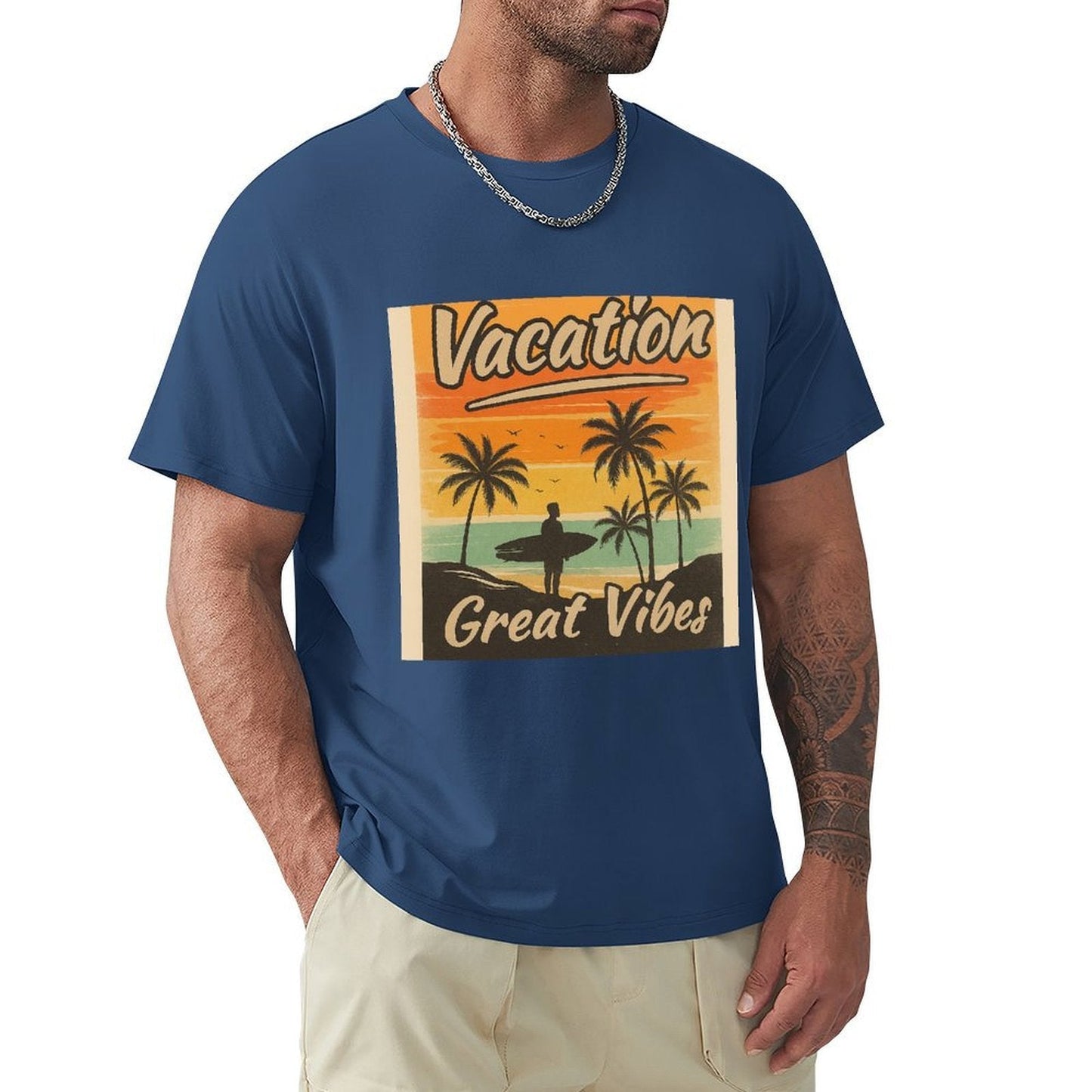 Men's Cotton Short - sleeved T-shirt, Breathable Loose - fitting Casual Summer Top, Suitable for Outdoor Activities and Daily Comfortable Wear,Men's T-shirt100%cottonzxv2ow1q046p - TrendyLookz
