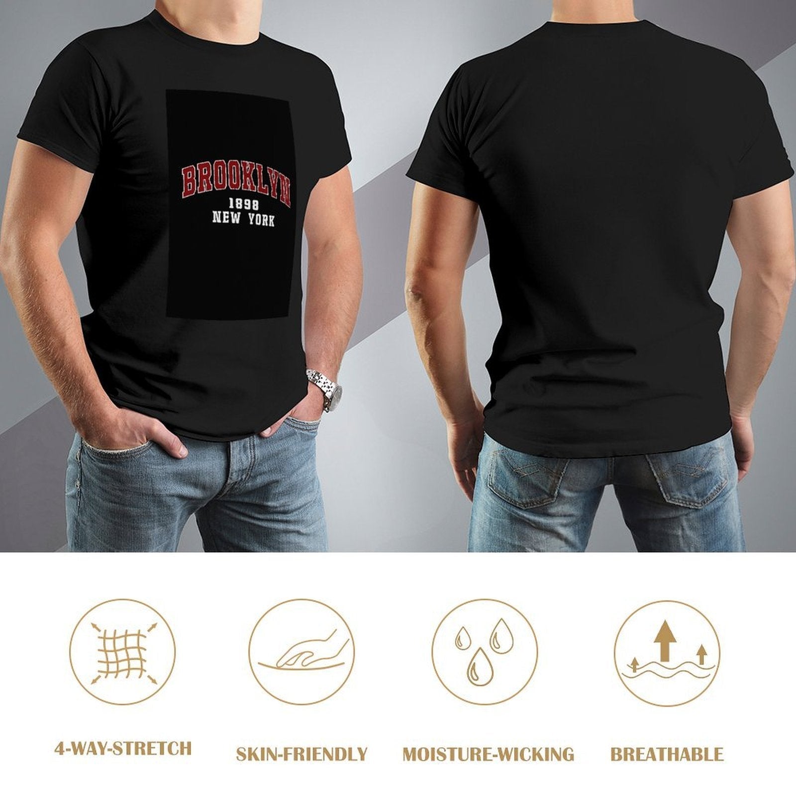 Men's Cotton Short - sleeved T-shirt, Breathable Loose - fitting Casual Summer Top, Suitable for Outdoor Activities and Daily Comfortable Wear,Men's T-shirt100%cottonzxv2owmkduct - TrendyLookz