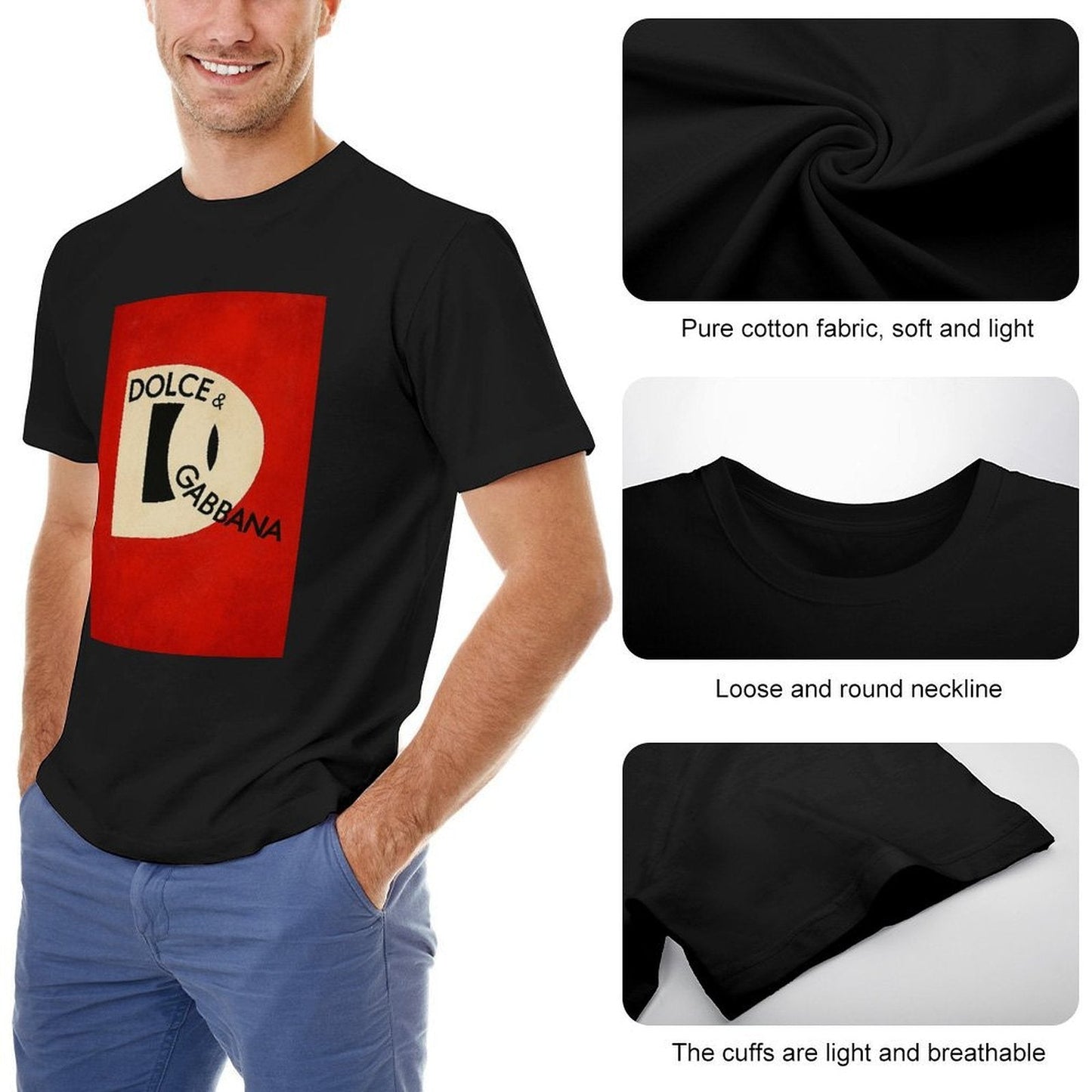 Men's Cotton Short - sleeved T-shirt, Breathable Loose - fitting Casual Summer Top, Suitable for Outdoor Activities and Daily Comfortable Wear,Men's T-shirt100%cottonzxv2owjjv3wd - TrendyLookz
