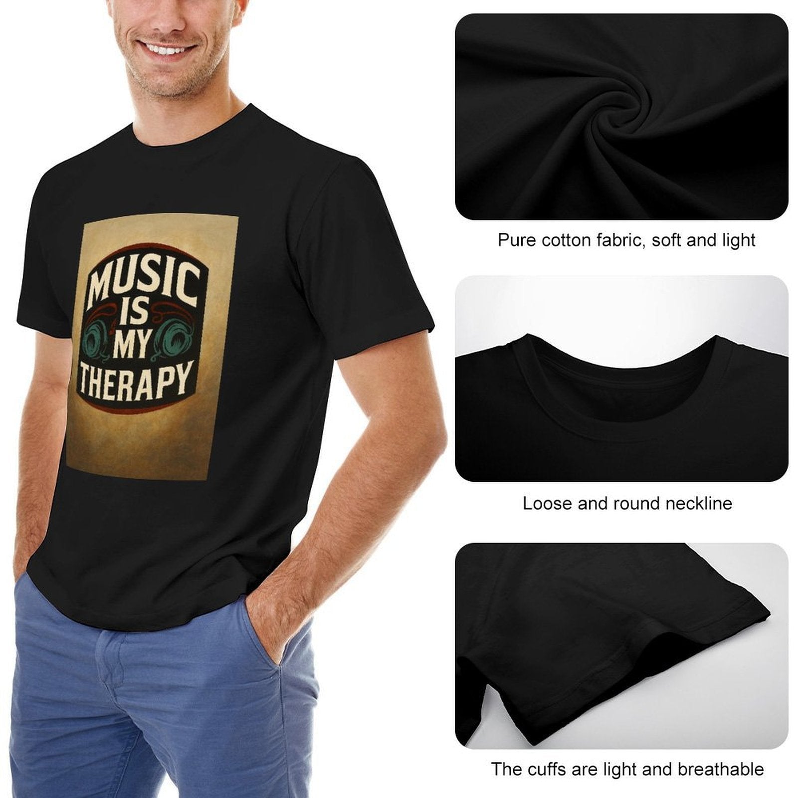 Men's Cotton Short - sleeved T-shirt, Breathable Loose - fitting Casual Summer Top, Suitable for Outdoor Activities and Daily Comfortable Wear,Men's T-shirt100%cottonzxv2oqfp7svm - TrendyLookz