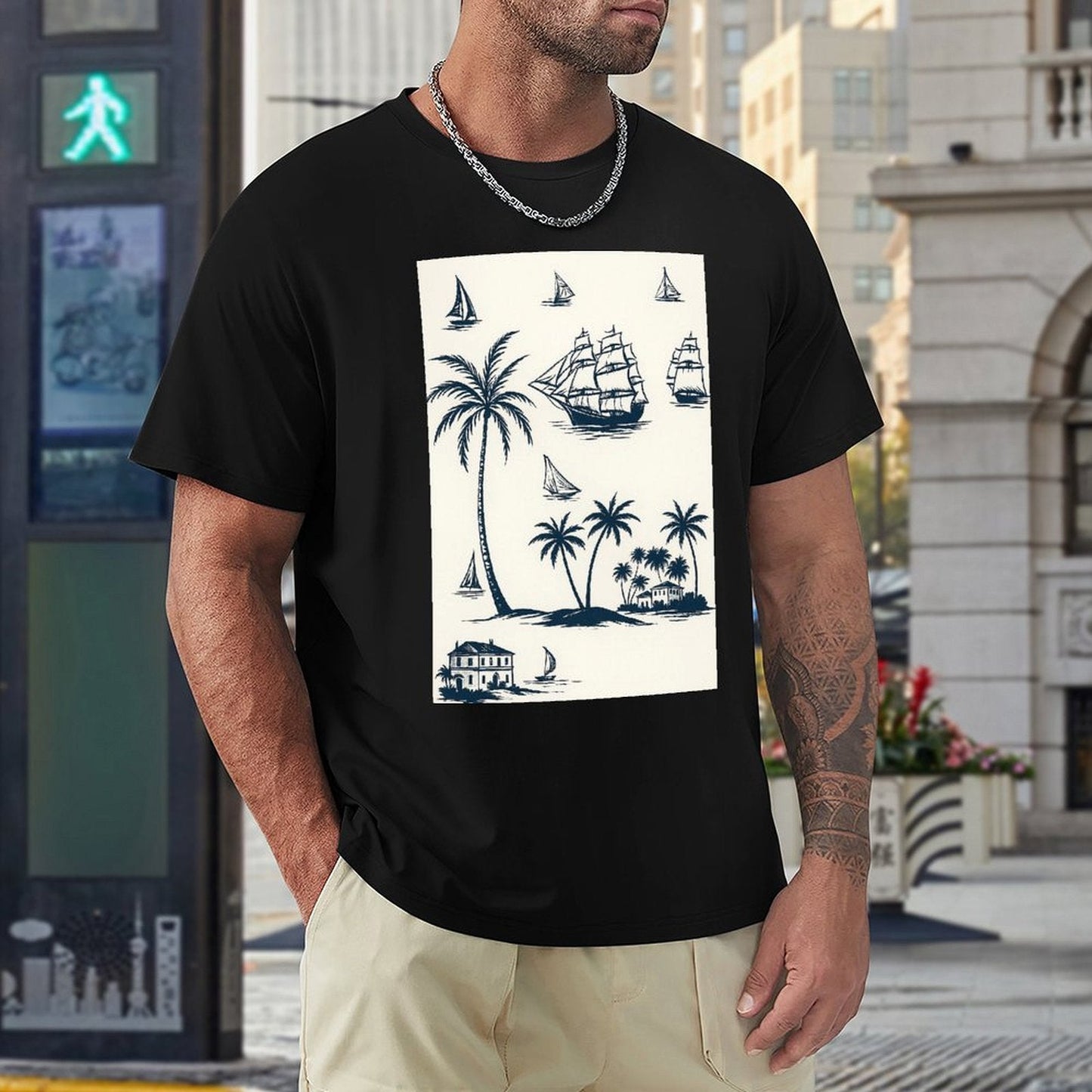 Men's Cotton Short - sleeved T-shirt, Breathable Loose - fitting Casual Summer Top, Suitable for Outdoor Activities and Daily Comfortable Wear,Men's T-shirt100%cottonzxvsyknlrcgr - TrendyLookz