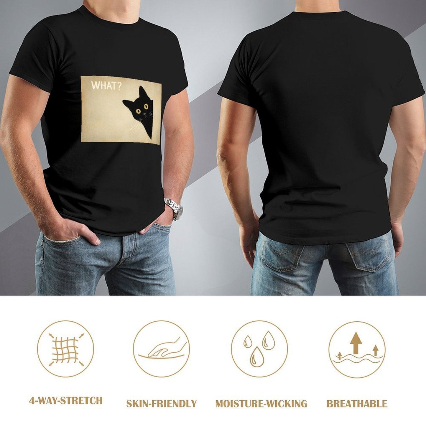 Men's Cotton Short - sleeved T-shirt, Breathable Loose - fitting Casual Summer Top, Suitable for Outdoor Activities and Daily Comfortable Wear,Men's T-shirt100%cottonzxvsgxy55c26 - TrendyLookz