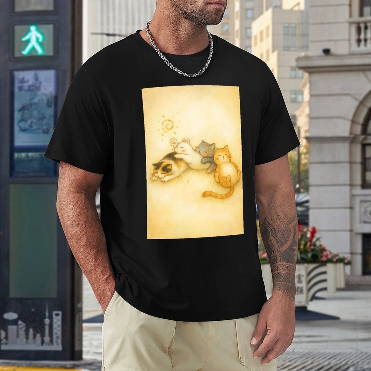 Men's Cotton Short - sleeved T-shirt, Breathable Loose - fitting Casual Summer Top, Suitable for Outdoor Activities and Daily Comfortable Wear,Men's T-shirt100%cottonzxvsy3okn5sq - TrendyLookz