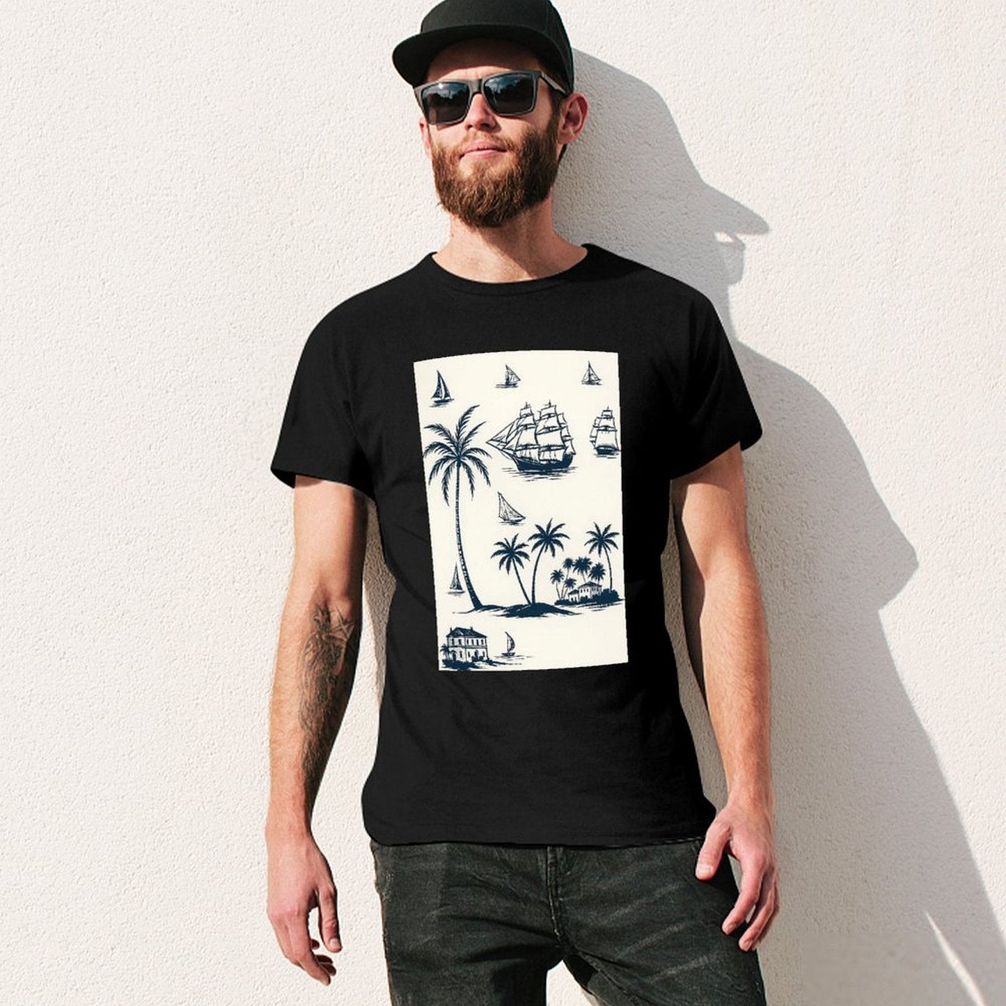 Men's Cotton Short - sleeved T-shirt, Breathable Loose - fitting Casual Summer Top, Suitable for Outdoor Activities and Daily Comfortable Wear,Men's T-shirt100%cottonzxvsyknlrcgr - TrendyLookz