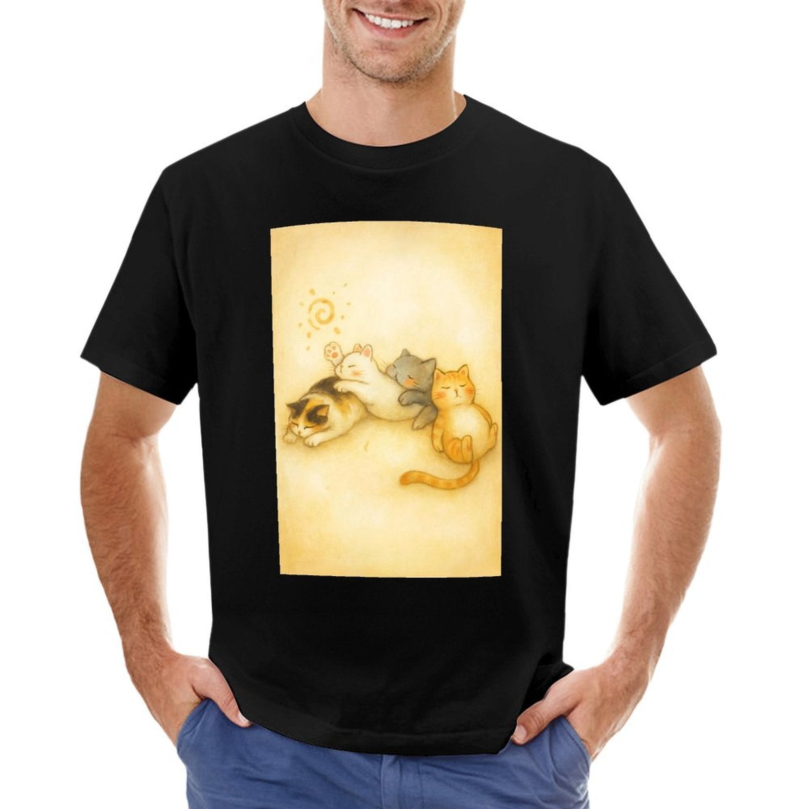 Men's Cotton Short - sleeved T-shirt, Breathable Loose - fitting Casual Summer Top, Suitable for Outdoor Activities and Daily Comfortable Wear,Men's T-shirt100%cottonzxvsy3okn5sq - TrendyLookz