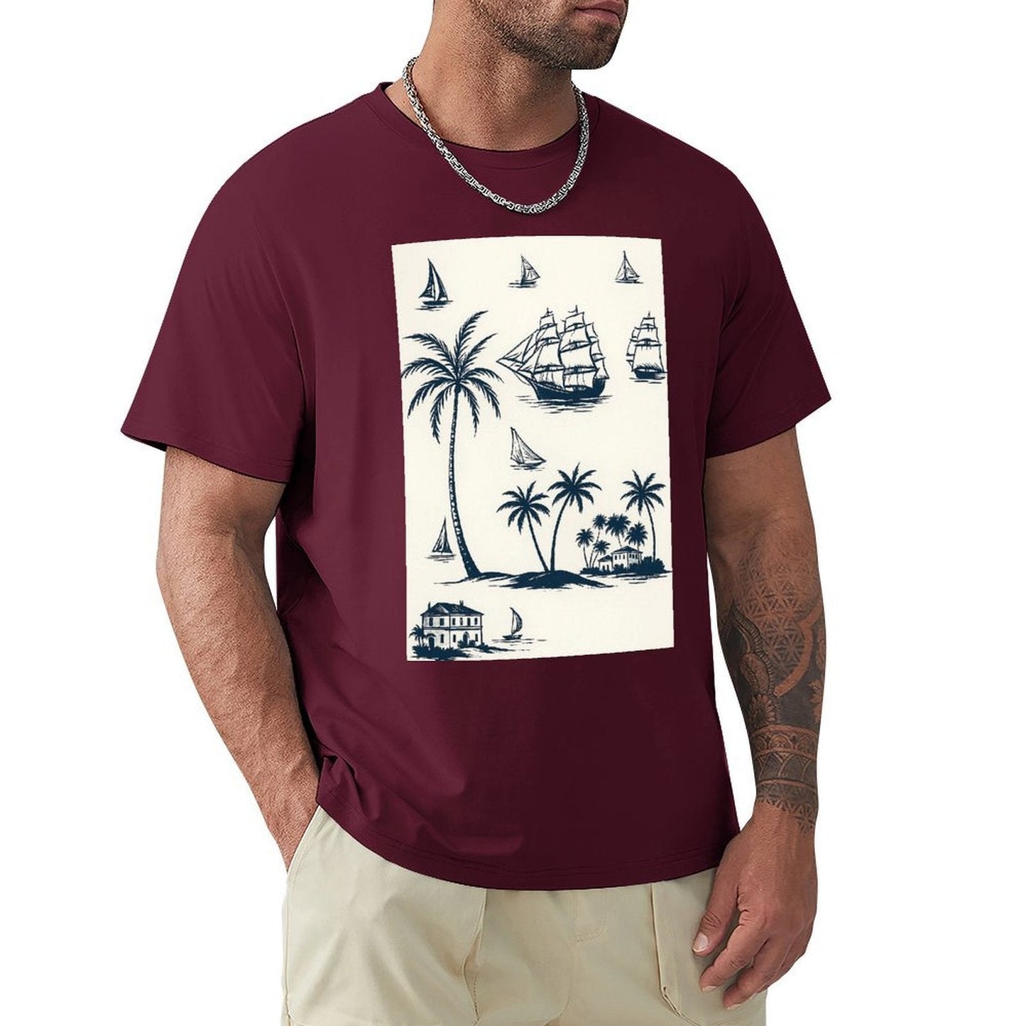 Men's Cotton Short - sleeved T-shirt, Breathable Loose - fitting Casual Summer Top, Suitable for Outdoor Activities and Daily Comfortable Wear,Men's T-shirt100%cottonzxvsyknlrcgr - TrendyLookz