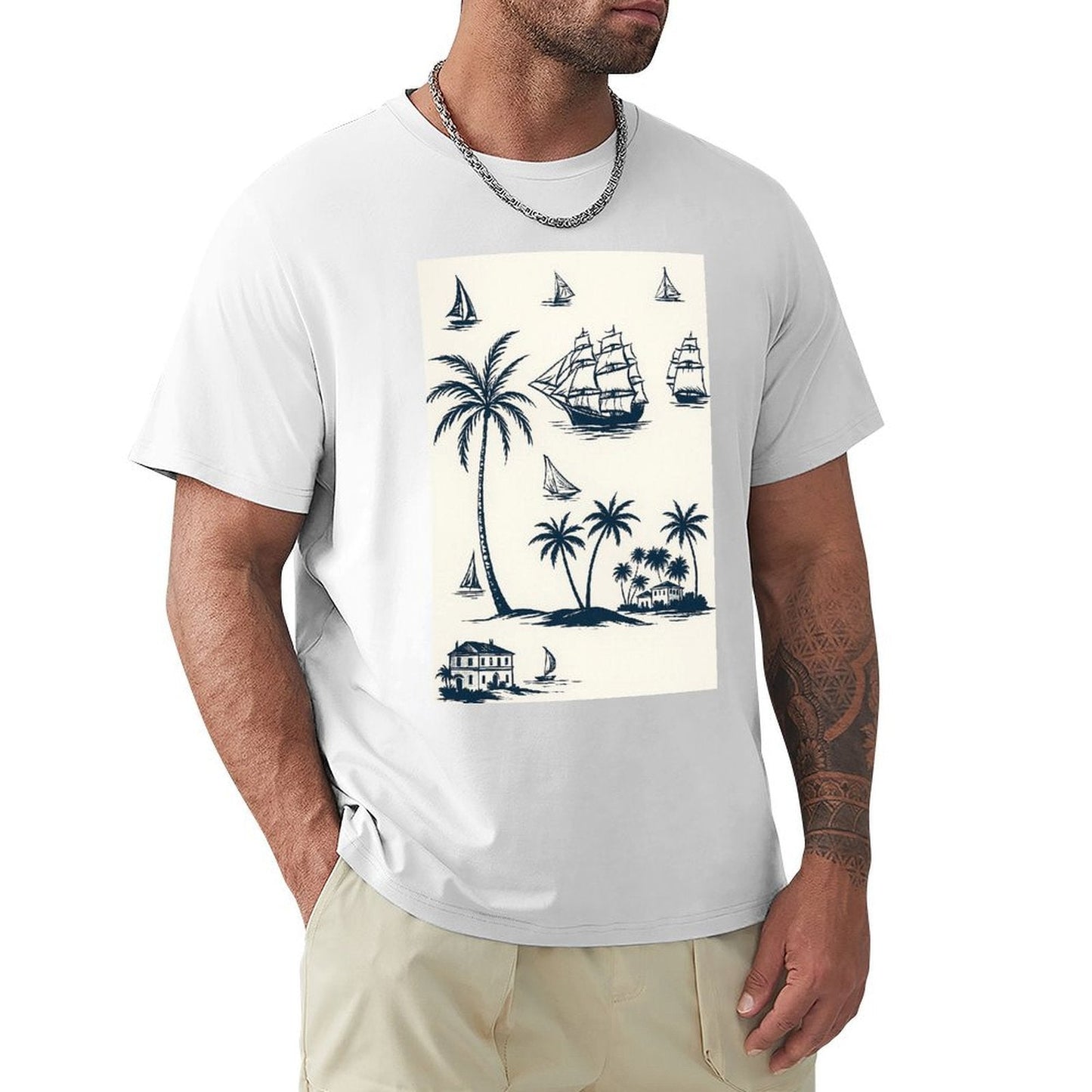 Men's Cotton Short - sleeved T-shirt, Breathable Loose - fitting Casual Summer Top, Suitable for Outdoor Activities and Daily Comfortable Wear,Men's T-shirt100%cottonzxvsyknlrcgr - TrendyLookz