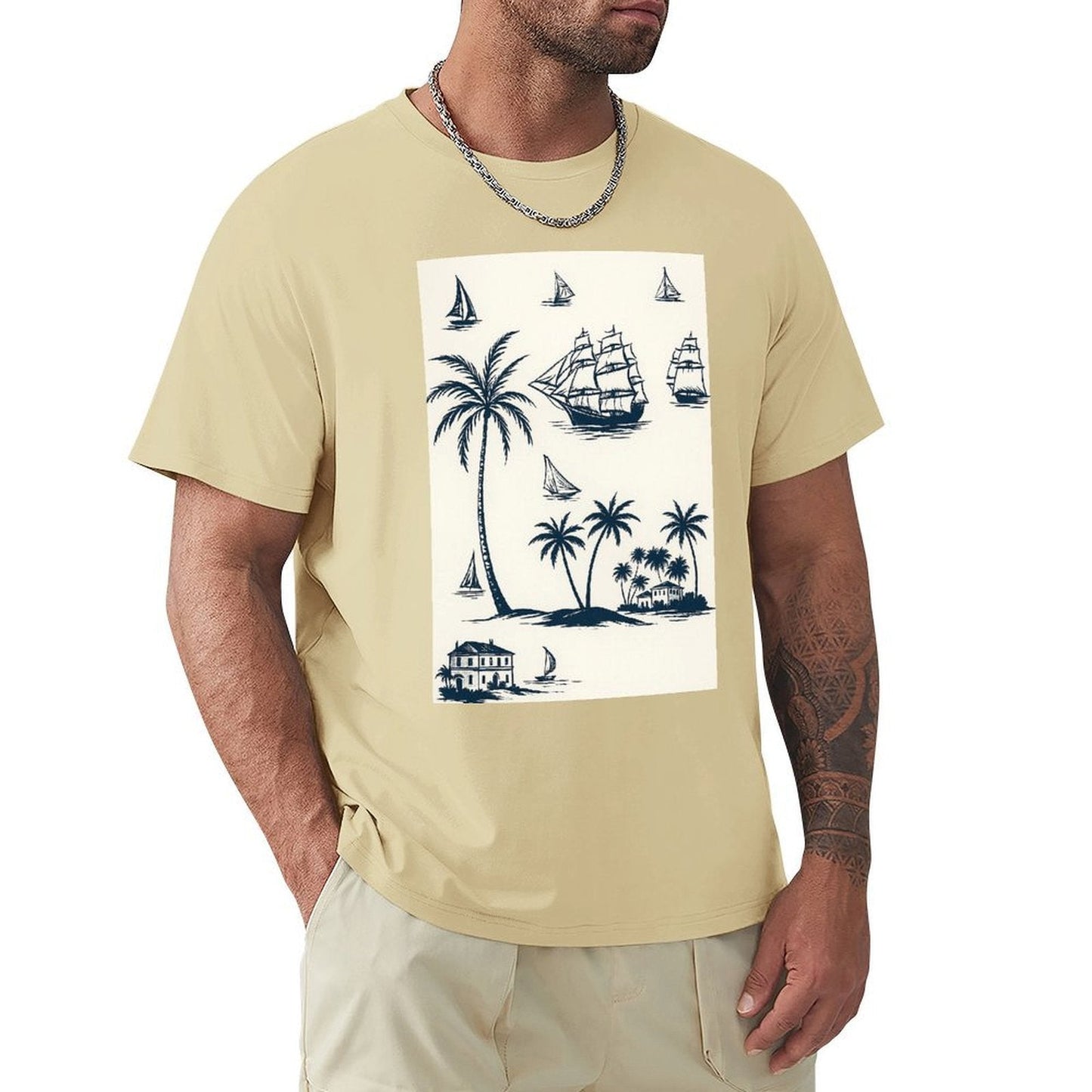 Men's Cotton Short - sleeved T-shirt, Breathable Loose - fitting Casual Summer Top, Suitable for Outdoor Activities and Daily Comfortable Wear,Men's T-shirt100%cottonzxvsyknlrcgr - TrendyLookz