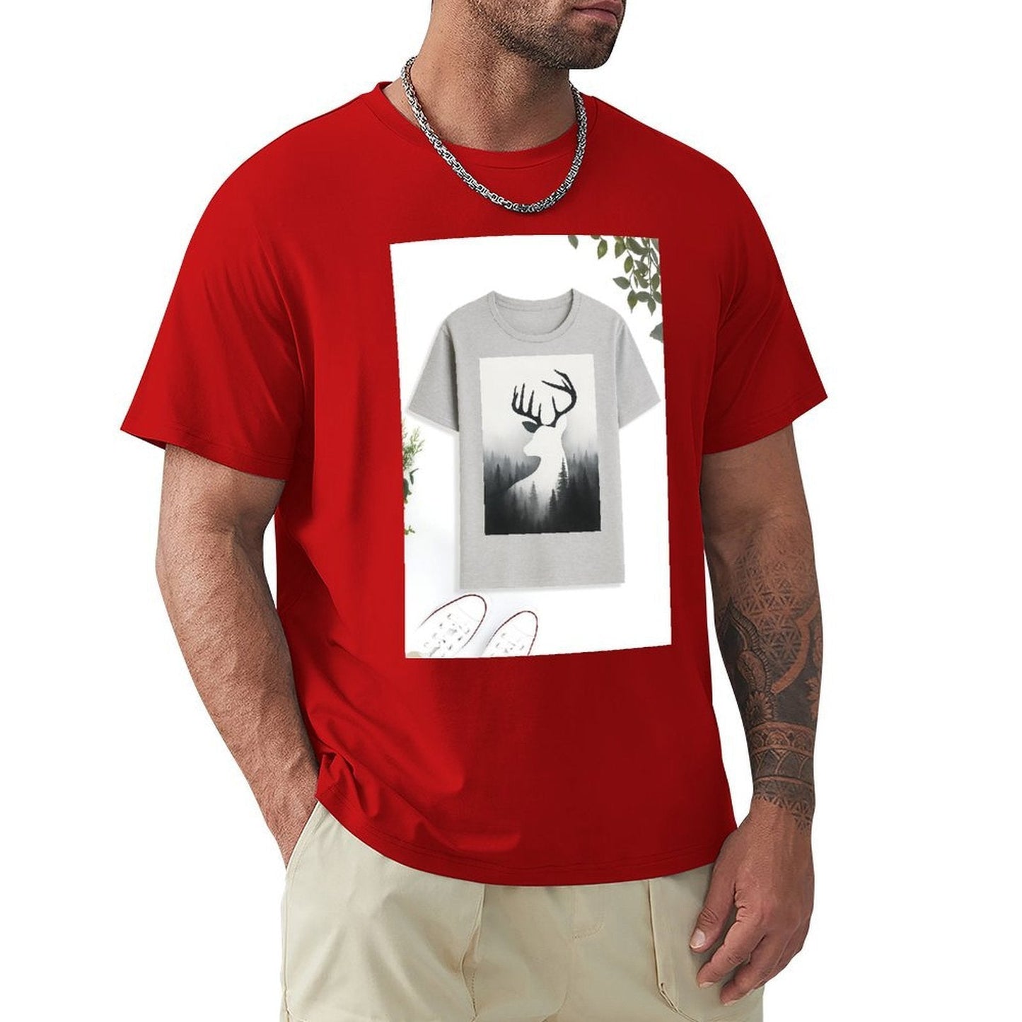 Men's Cotton Short - sleeved T-shirt, Breathable Loose - fitting Casual Summer Top, Suitable for Outdoor Activities and Daily Comfortable Wear,Men's T-shirt100%cottonzxvsgx28n2h0 - TrendyLookz