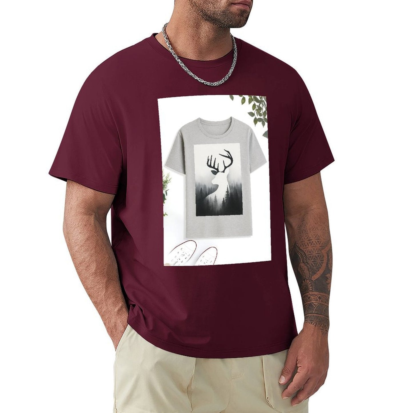 Men's Cotton Short - sleeved T-shirt, Breathable Loose - fitting Casual Summer Top, Suitable for Outdoor Activities and Daily Comfortable Wear,Men's T-shirt100%cottonzxvsgx28n2h0 - TrendyLookz