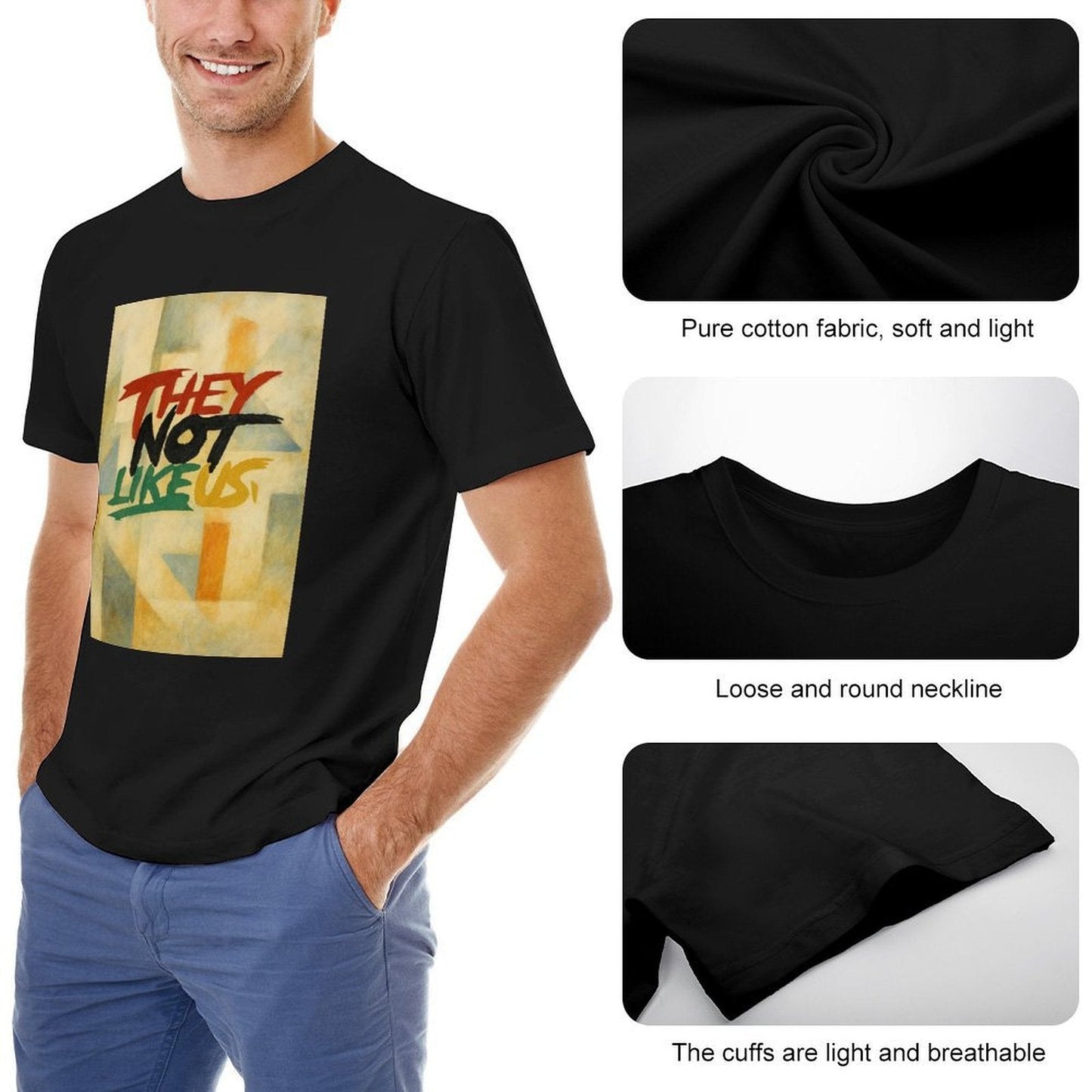 Men's Cotton Short - sleeved T-shirt, Breathable Loose - fitting Casual Summer Top, Suitable for Outdoor Activities and Daily Comfortable Wear,Men's T-shirt100%cottonzxvsyknd7sqg - TrendyLookz