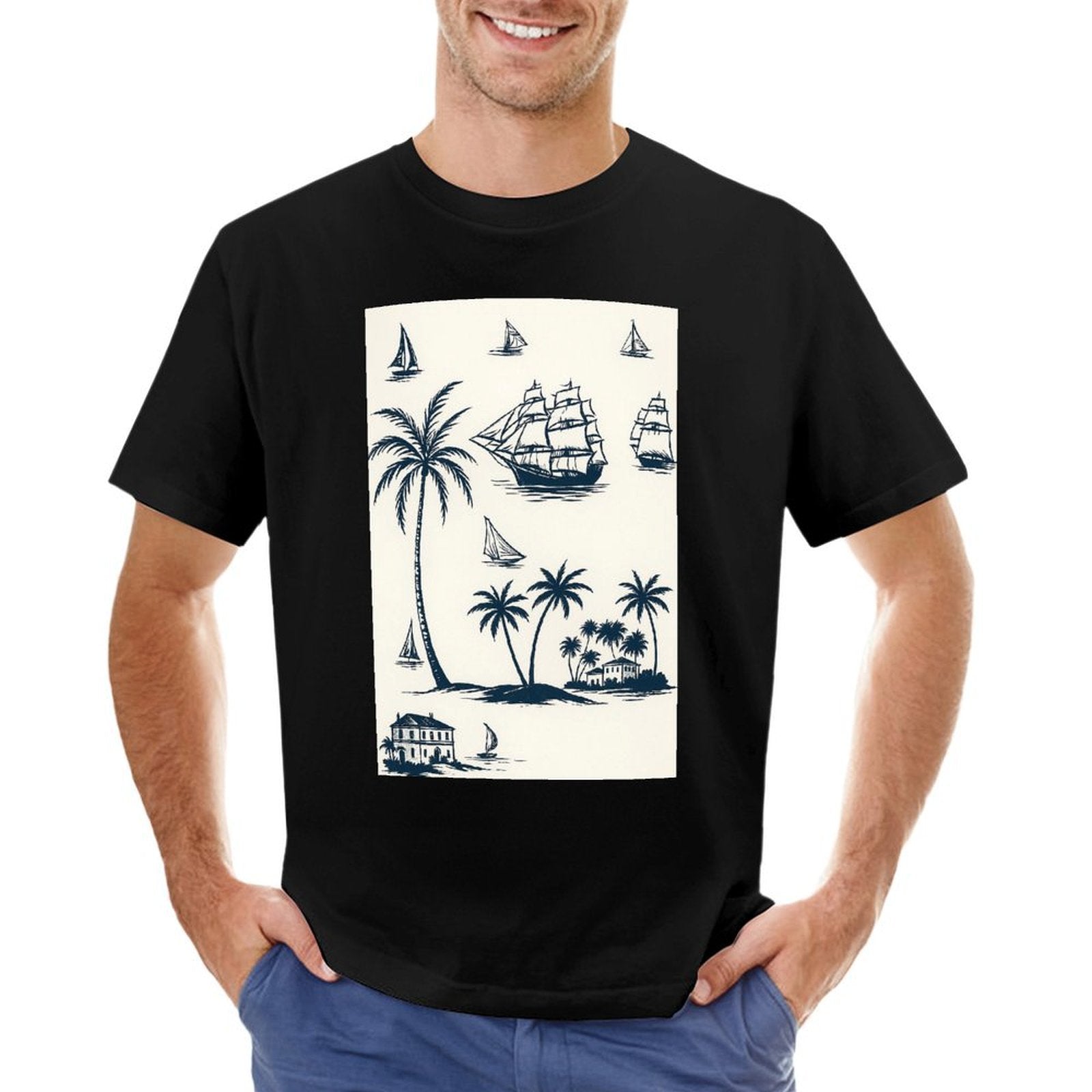 Men's Cotton Short - sleeved T-shirt, Breathable Loose - fitting Casual Summer Top, Suitable for Outdoor Activities and Daily Comfortable Wear,Men's T-shirt100%cottonzxvsyknlrcgr - TrendyLookz