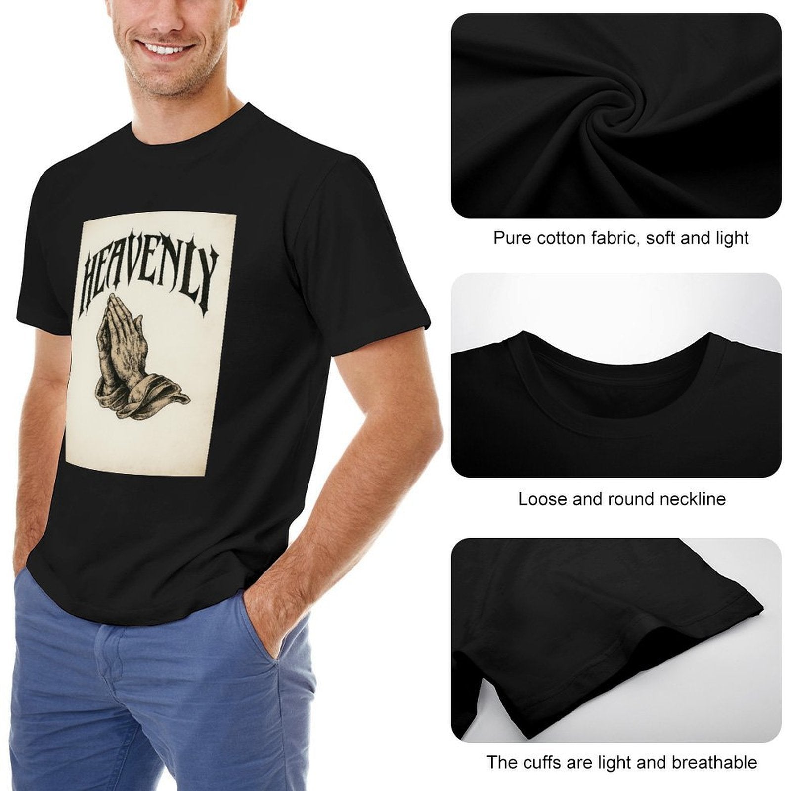 Men's Cotton Short - sleeved T-shirt, Breathable Loose - fitting Casual Summer Top, Suitable for Outdoor Activities and Daily Comfortable Wear,Men's T-shirt100%cottonzxvsy3zdy5yc - TrendyLookz