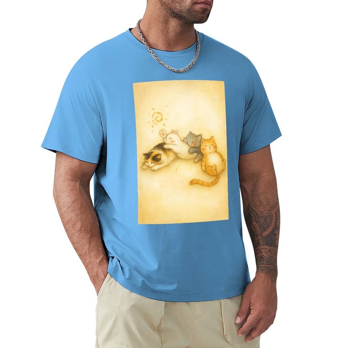 Men's Cotton Short - sleeved T-shirt, Breathable Loose - fitting Casual Summer Top, Suitable for Outdoor Activities and Daily Comfortable Wear,Men's T-shirt100%cottonzxvsy3okn5sq - TrendyLookz
