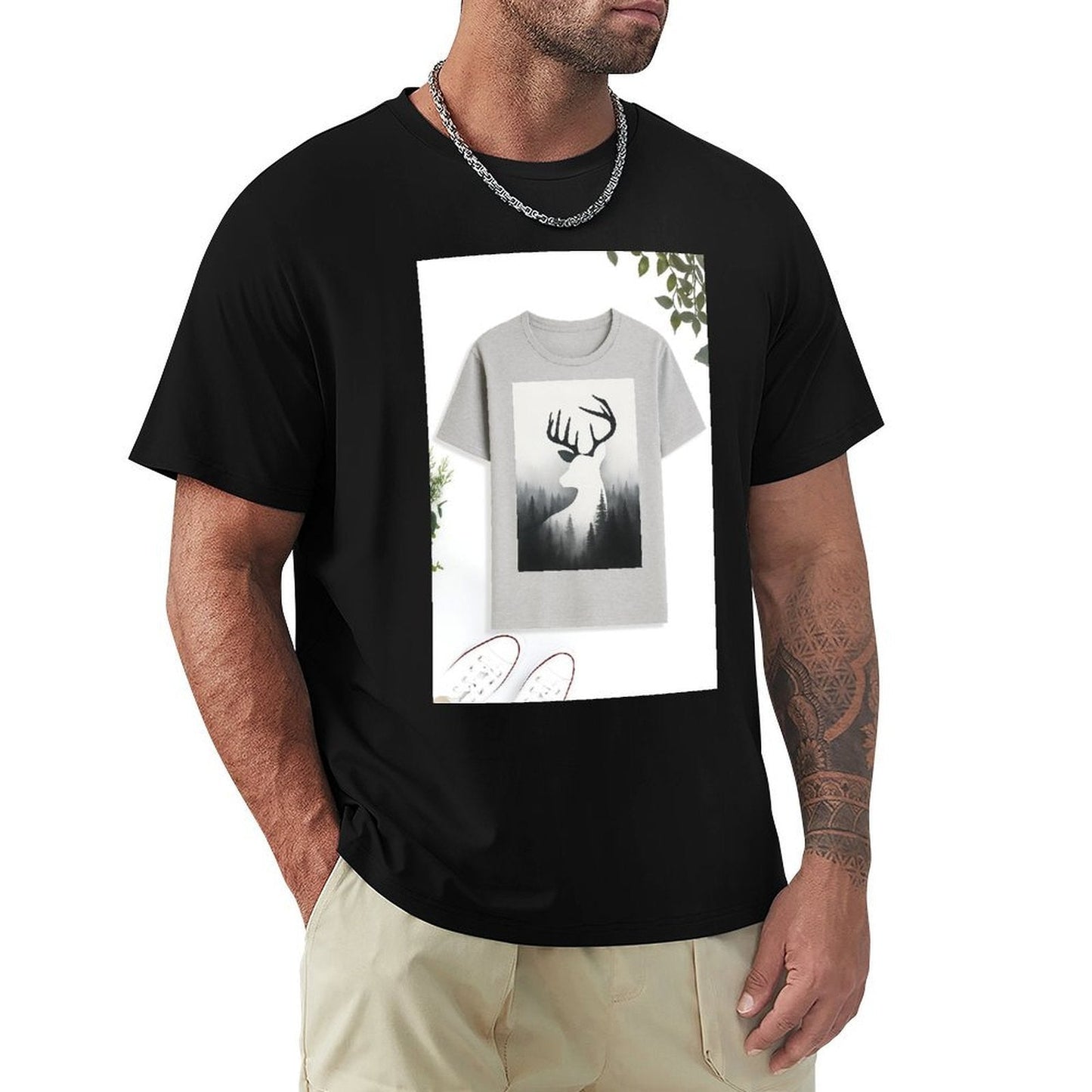 Men's Cotton Short - sleeved T-shirt, Breathable Loose - fitting Casual Summer Top, Suitable for Outdoor Activities and Daily Comfortable Wear,Men's T-shirt100%cottonzxvsgx28n2h0 - TrendyLookz