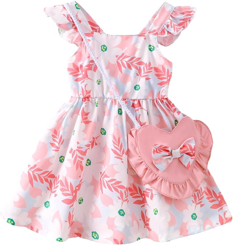 Mioglrie Baby Girl Clothes Newborn Dress Summer Toddler Girls' Clothing Casual Sundress with Cute Bag Infant Outfits - TrendyLookz