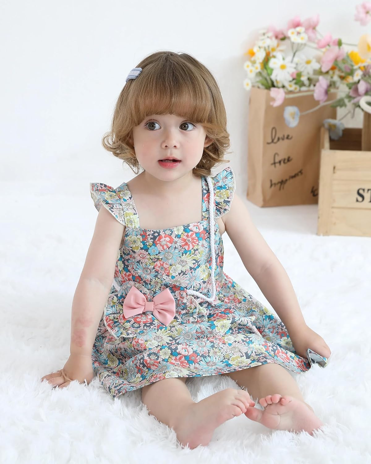 Mioglrie Baby Girl Clothes Newborn Dress Summer Toddler Girls' Clothing Casual Sundress with Cute Bag Infant Outfits - TrendyLookz