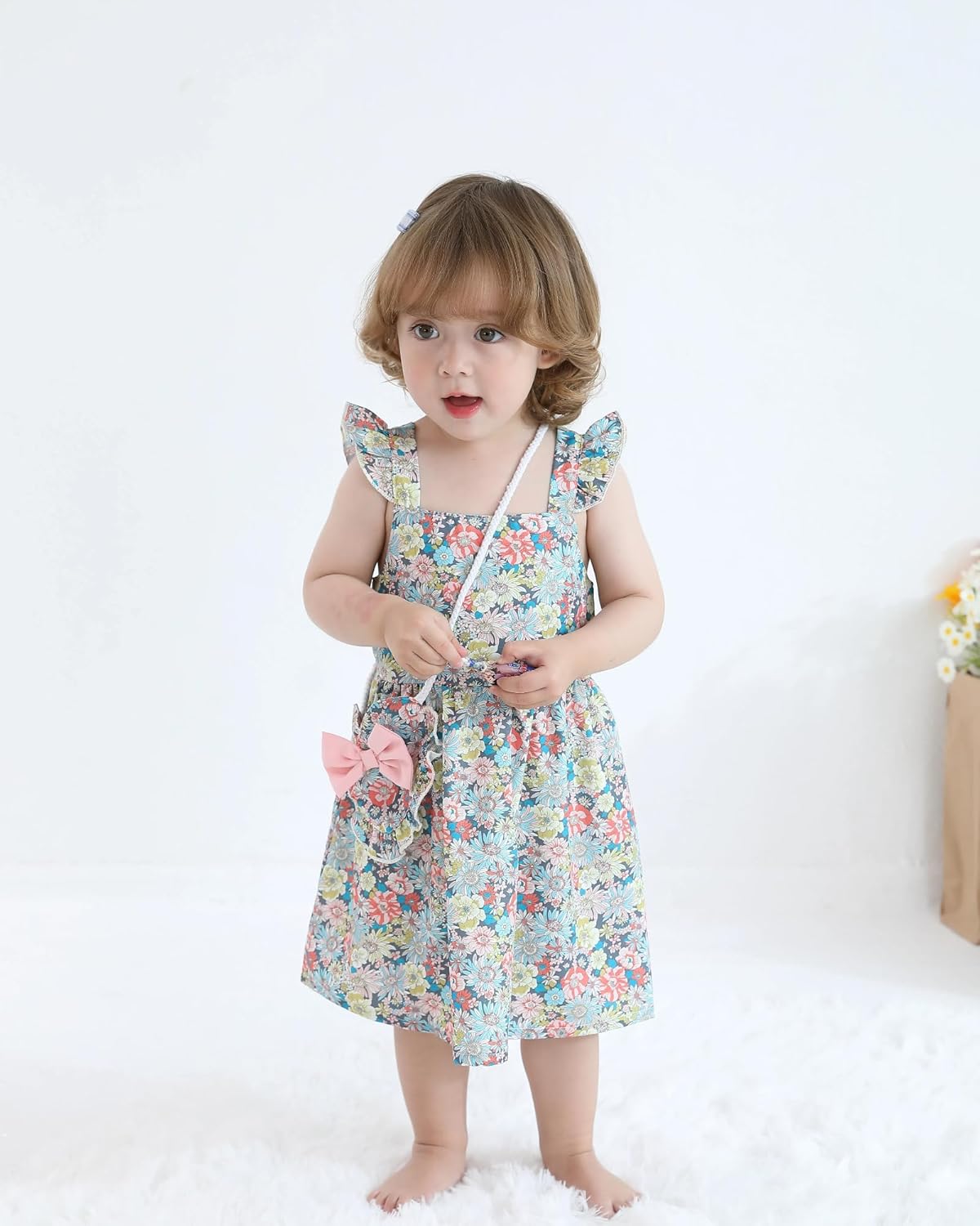 Mioglrie Baby Girl Clothes Newborn Dress Summer Toddler Girls' Clothing Casual Sundress with Cute Bag Infant Outfits - TrendyLookz