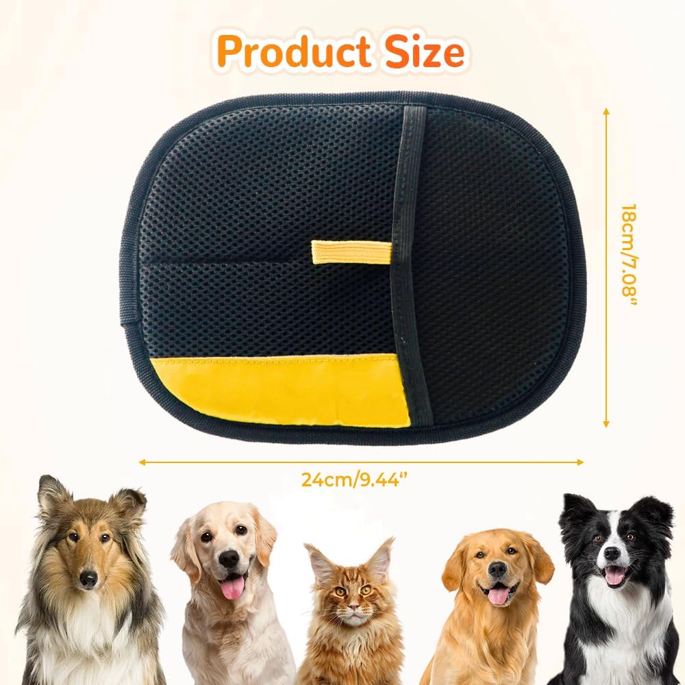 Pet Hair Removal Glove for Cats & Dogs, 2025 New Upgrade Efficient Grooming Gloves for Pet Hair, Cat Grooming Gloves for Hair Removal, Reusable Pet Hair Remover Glove - TrendyLookz