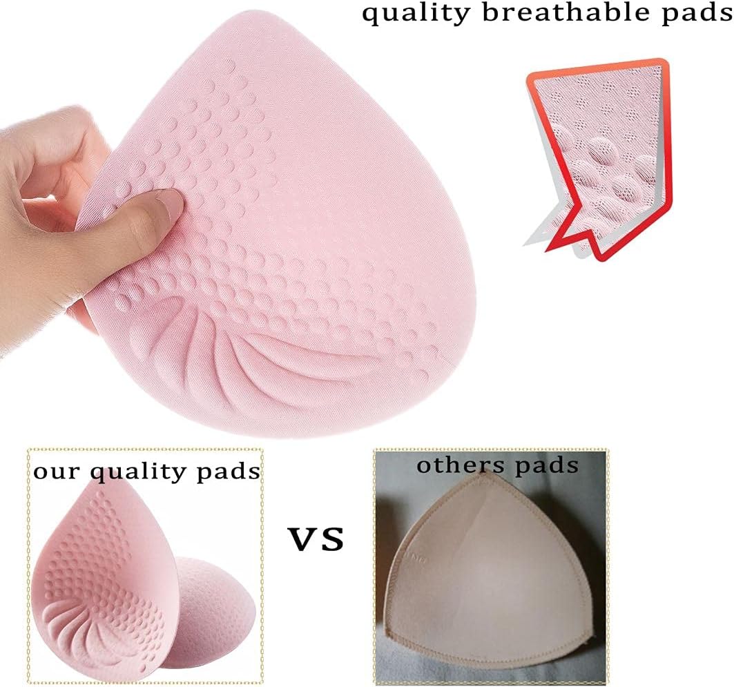 PRETTYWELL Bra Pads Inserts, 2 Pairs Latex Bras Inserts for Sports Bras, Bra Cups Inserts for Bikini Tops - TrendyLookz