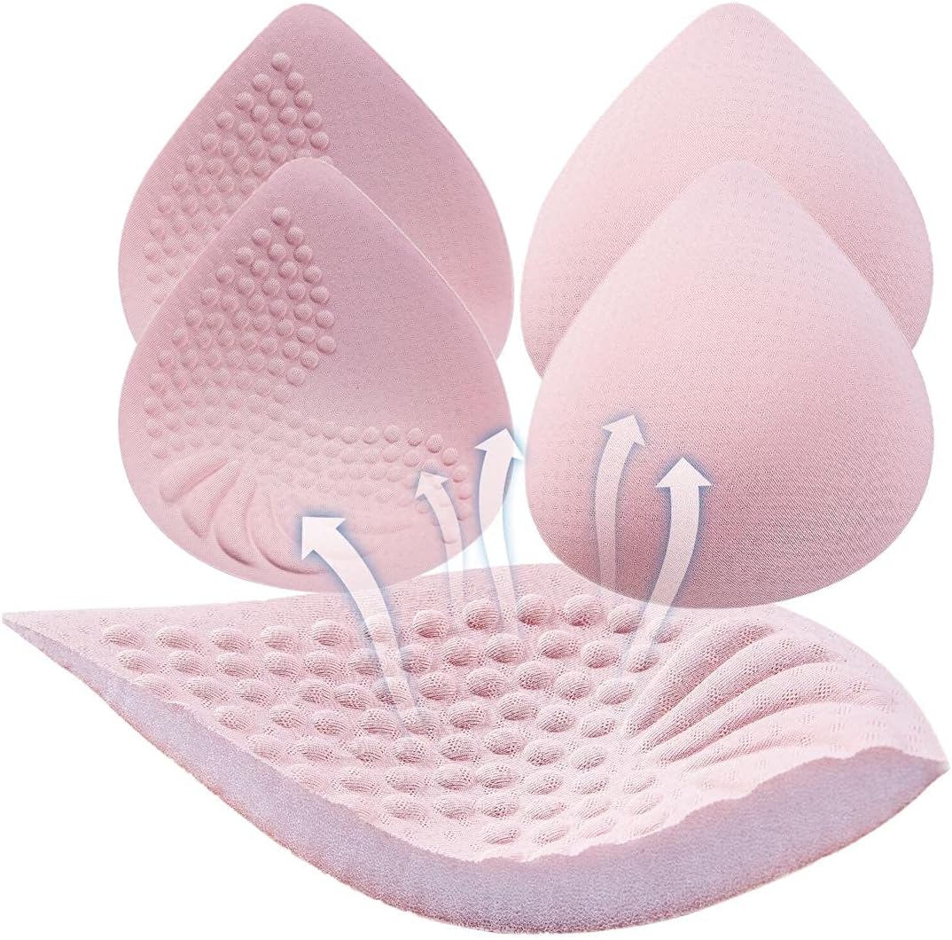 PRETTYWELL Bra Pads Inserts, 2 Pairs Latex Bras Inserts for Sports Bras, Bra Cups Inserts for Bikini Tops - TrendyLookz