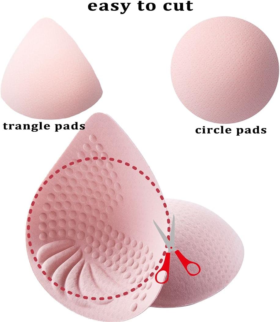 PRETTYWELL Bra Pads Inserts, 2 Pairs Latex Bras Inserts for Sports Bras, Bra Cups Inserts for Bikini Tops - TrendyLookz